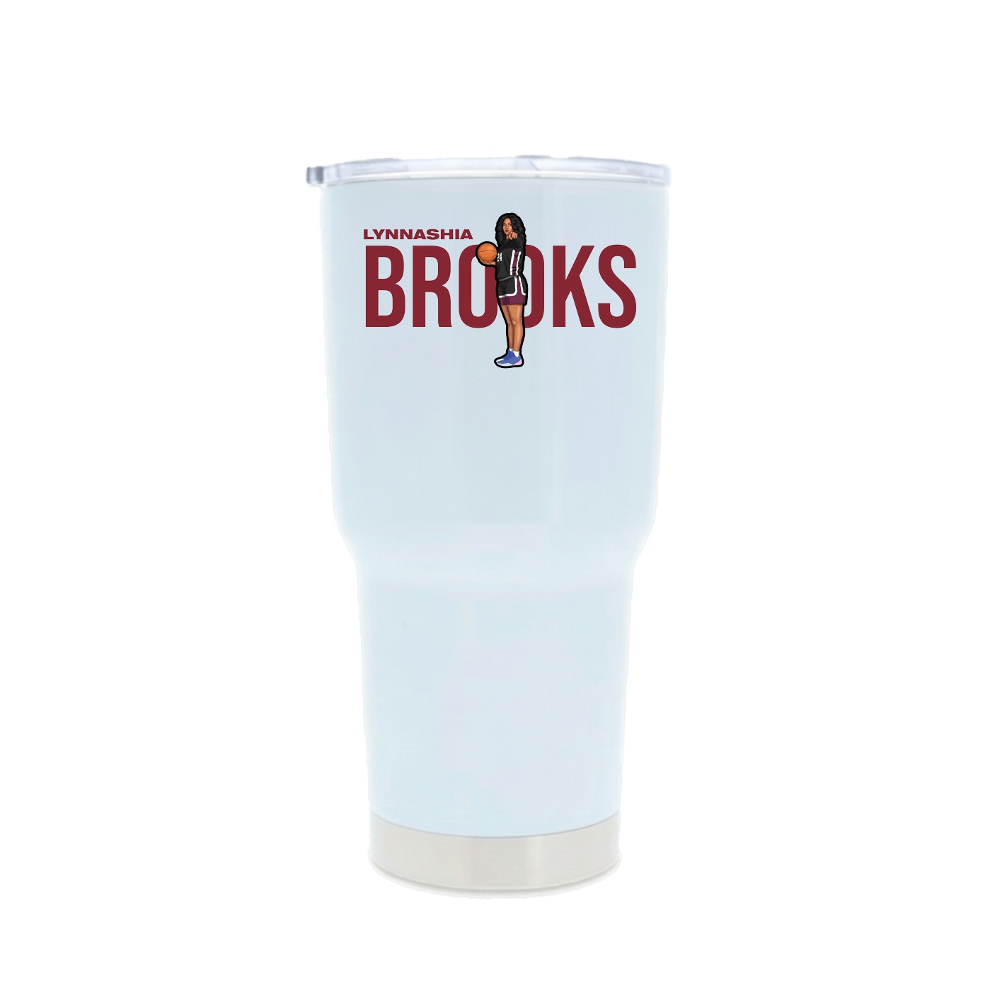 30oz Stainless Steel Tumbler — Player Name in White