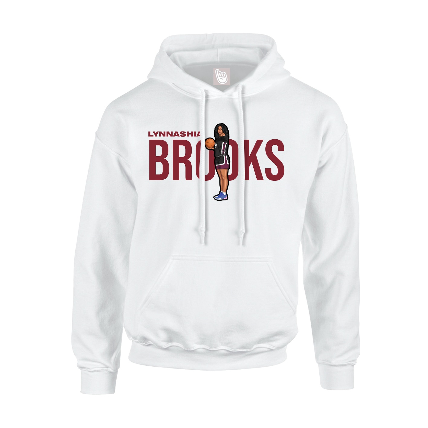 Youth Hoodie — Player Name in White