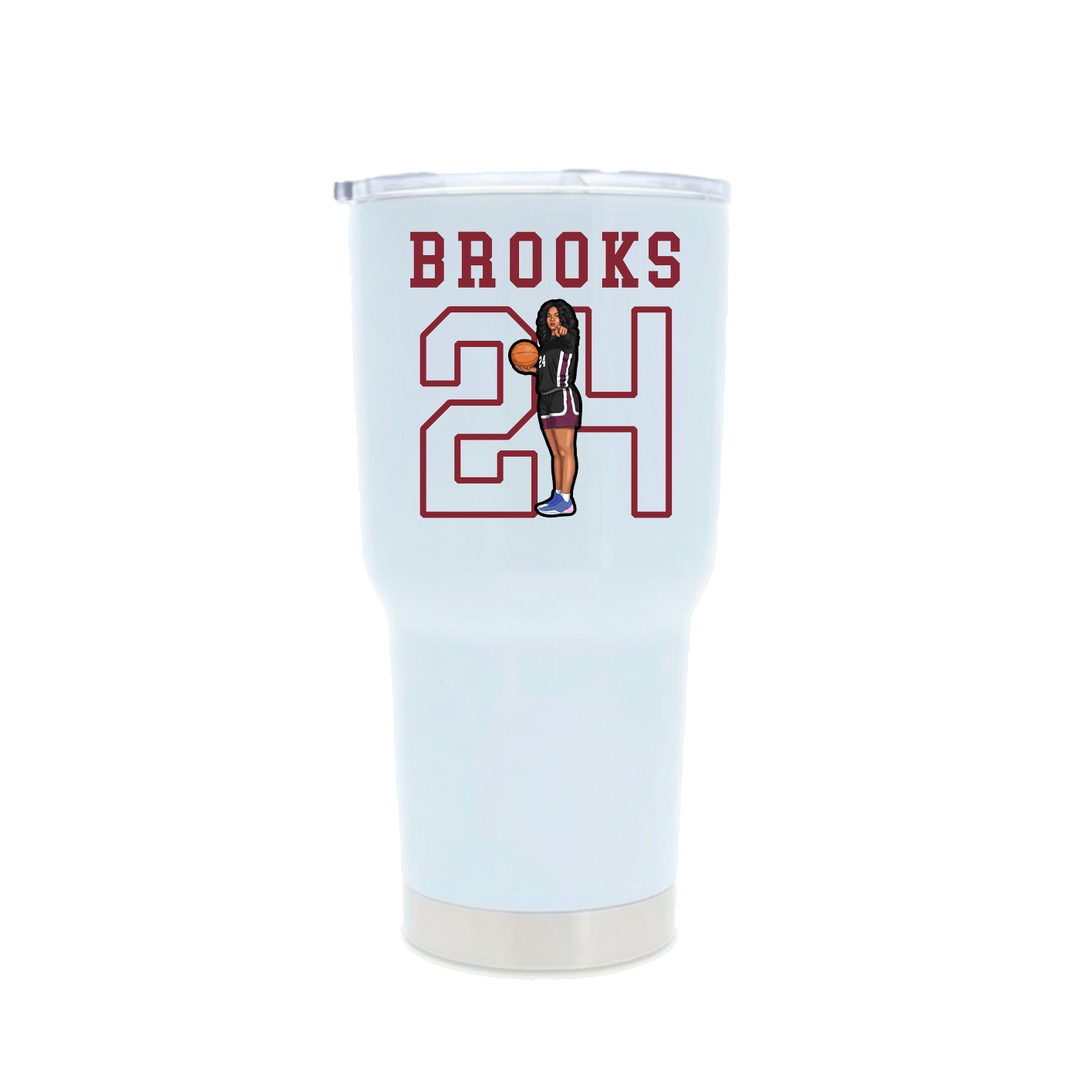 30oz Stainless Steel Tumbler — Shirsey in White