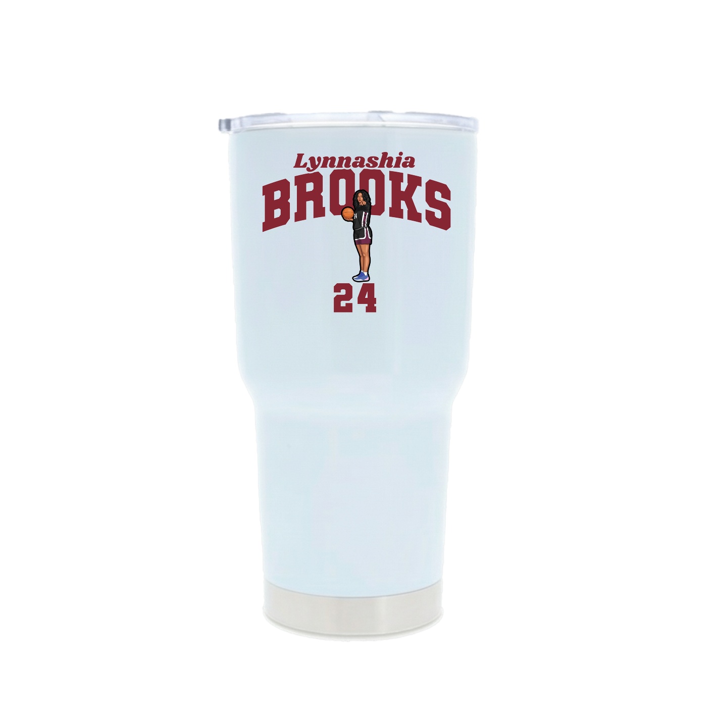 30oz Stainless Steel Tumbler — Signature Arch in White
