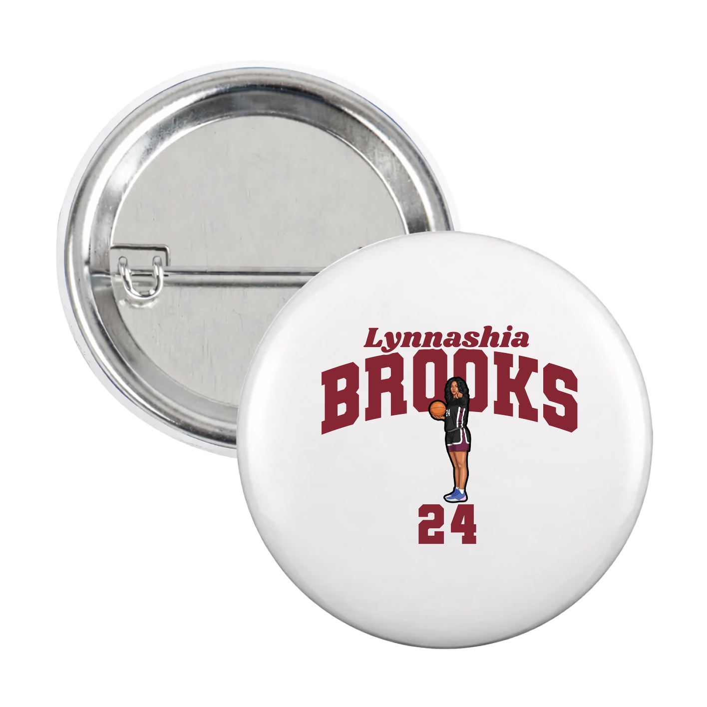 Game Day Button — Signature Arch in White