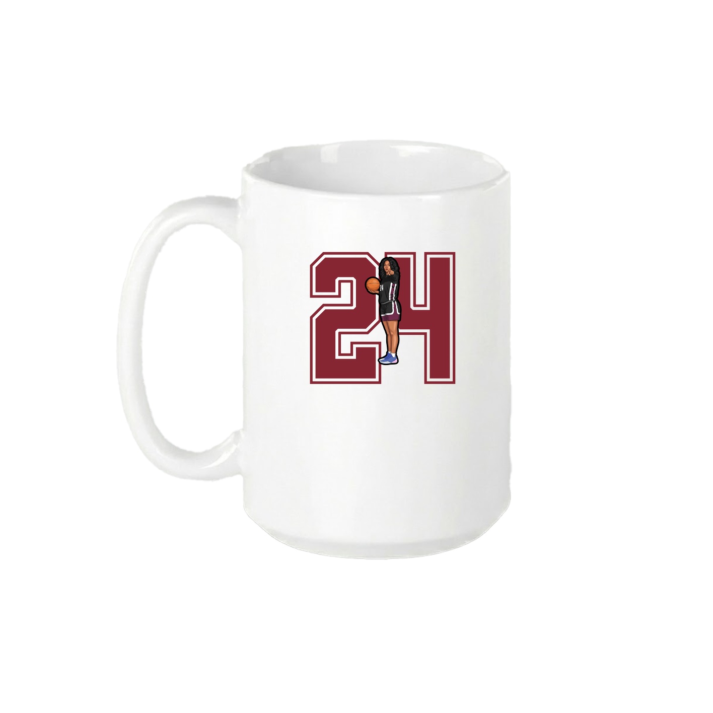 15oz Coffee Mug — Number in White