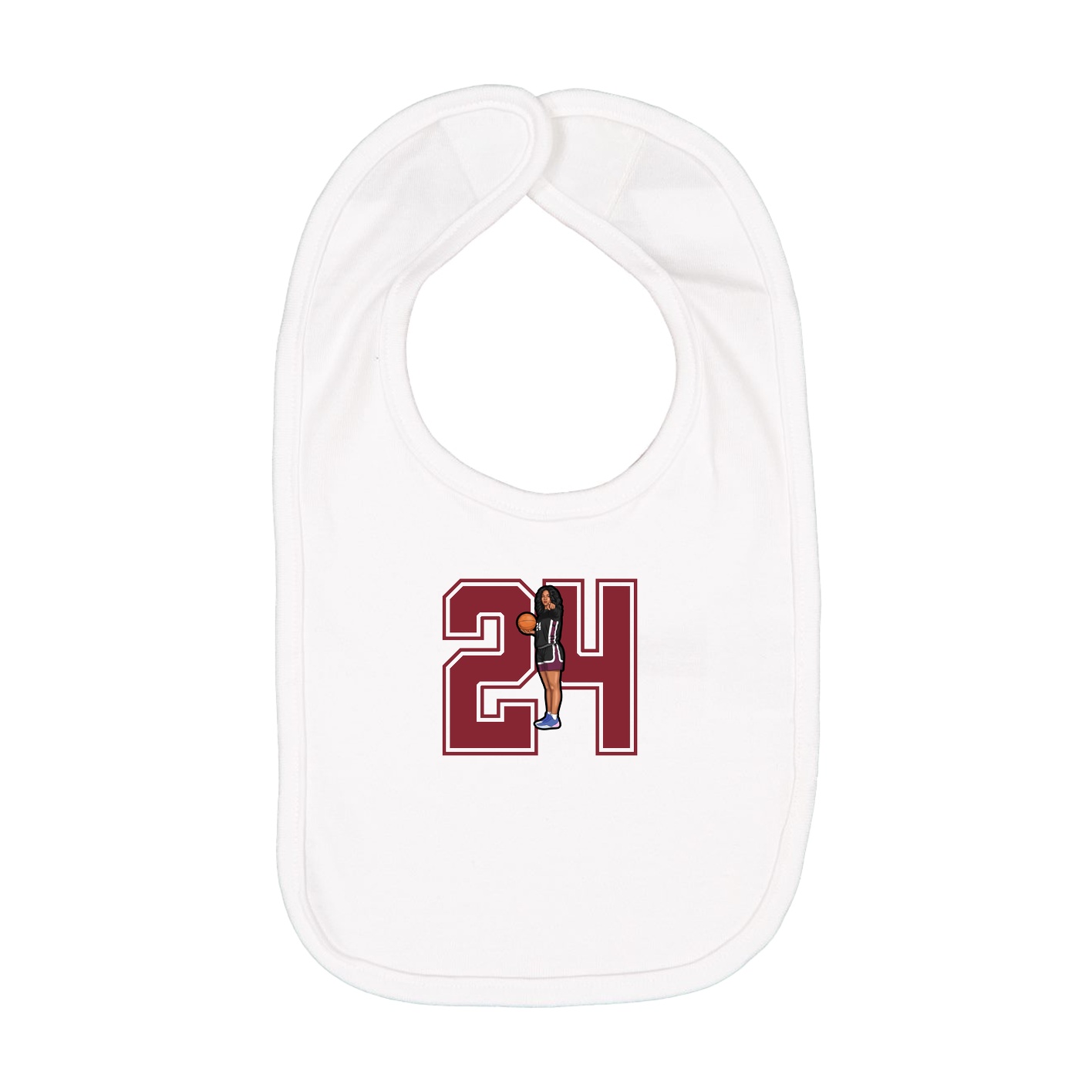 Infant Bib — Number in White