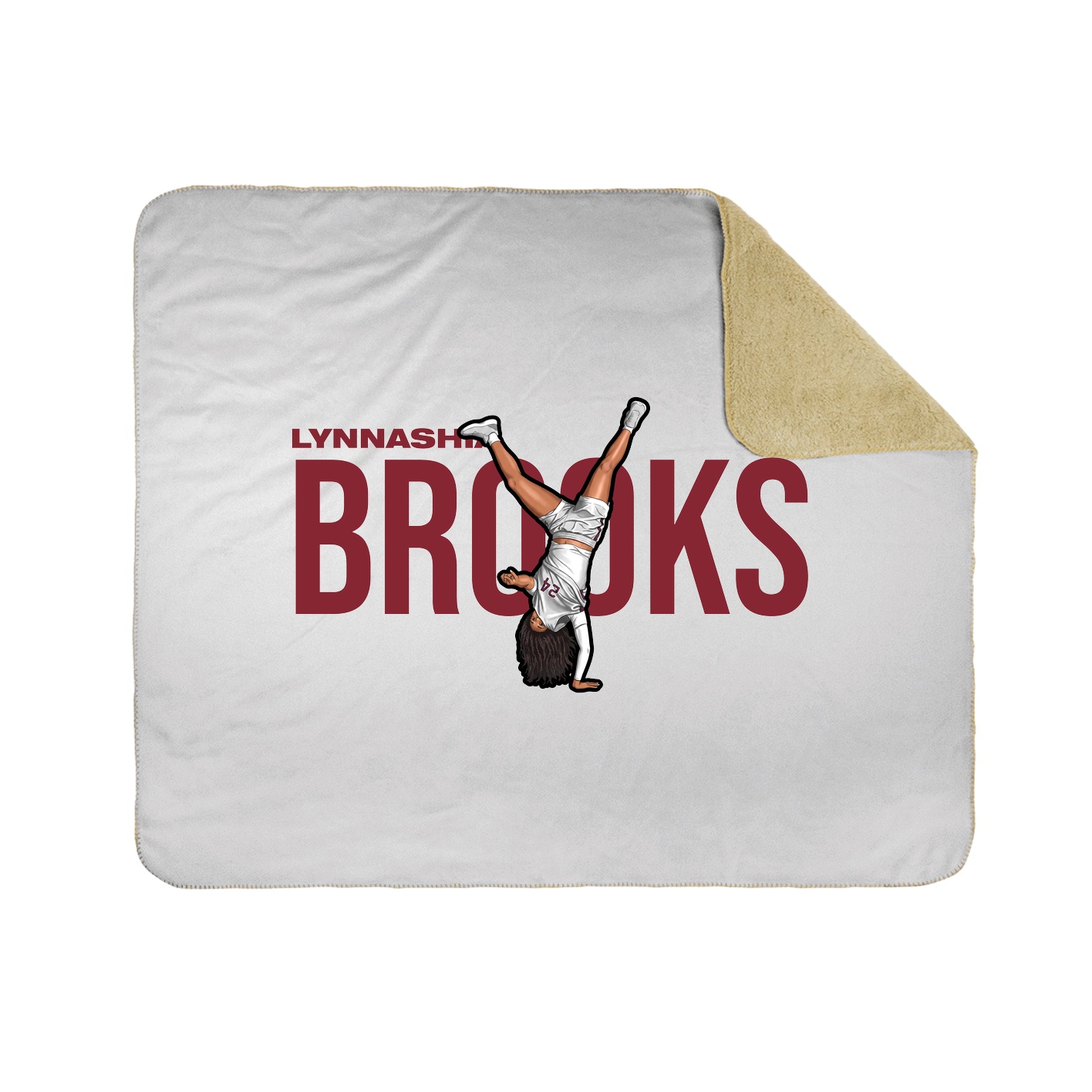 Throw Blanket — Player Name in White