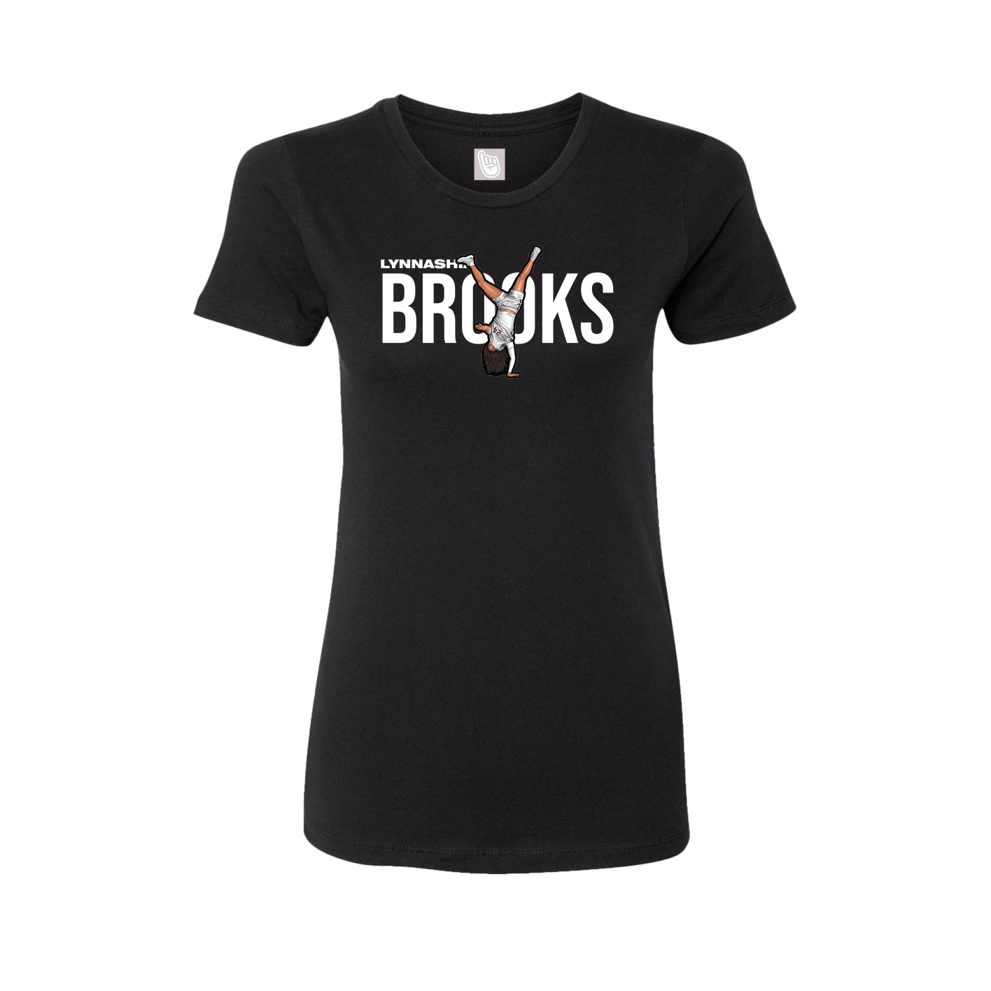 Fitted Women's Tee — Player Name in Black