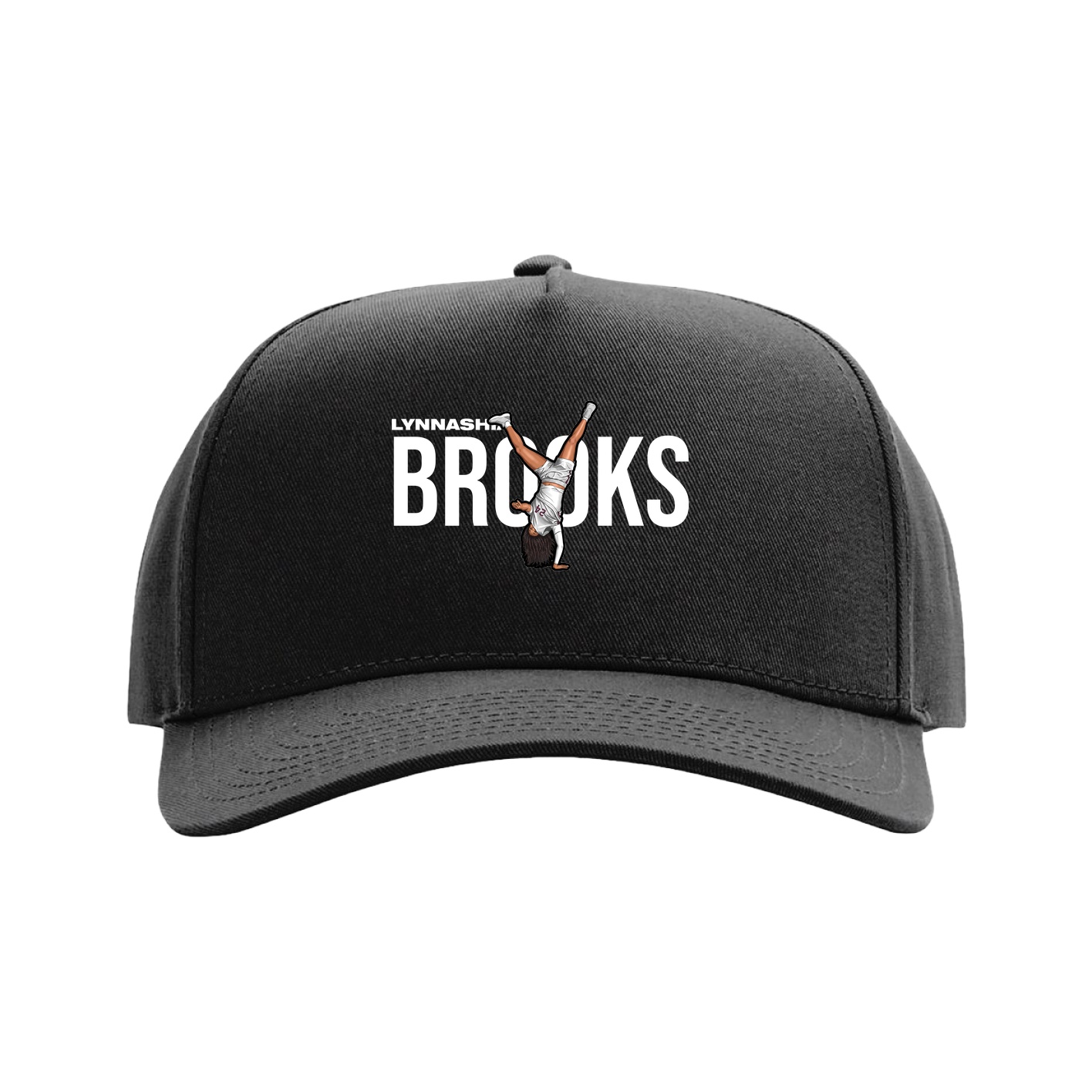 Full Fabric Five-Panel Champ Cap — Player Name in Black