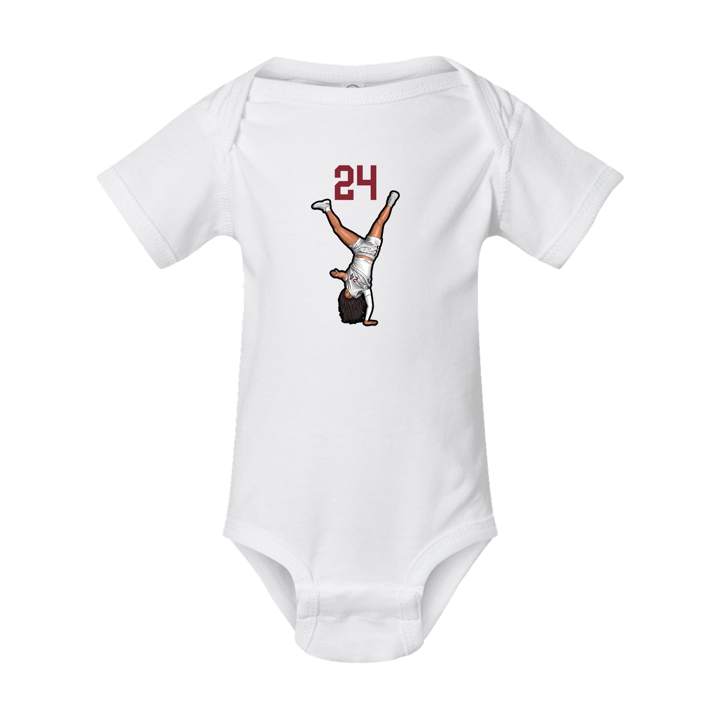 Baby Onesie — Number Top in White