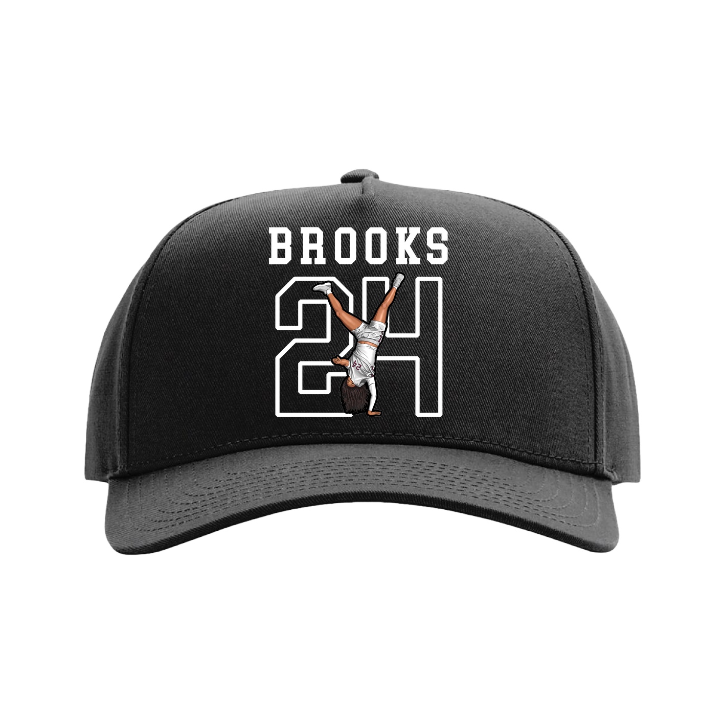 Full Fabric Five-Panel Champ Cap — Shirsey in Black