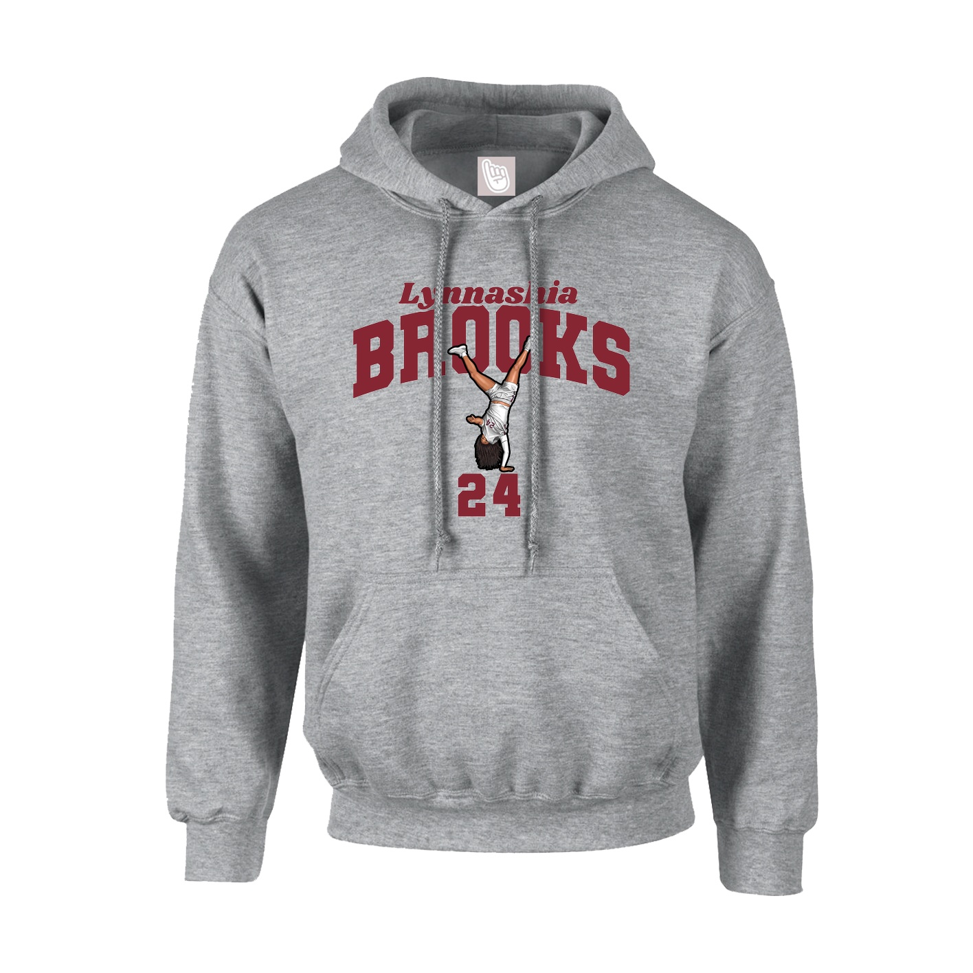 Youth Hoodie — Signature Arch in Grey