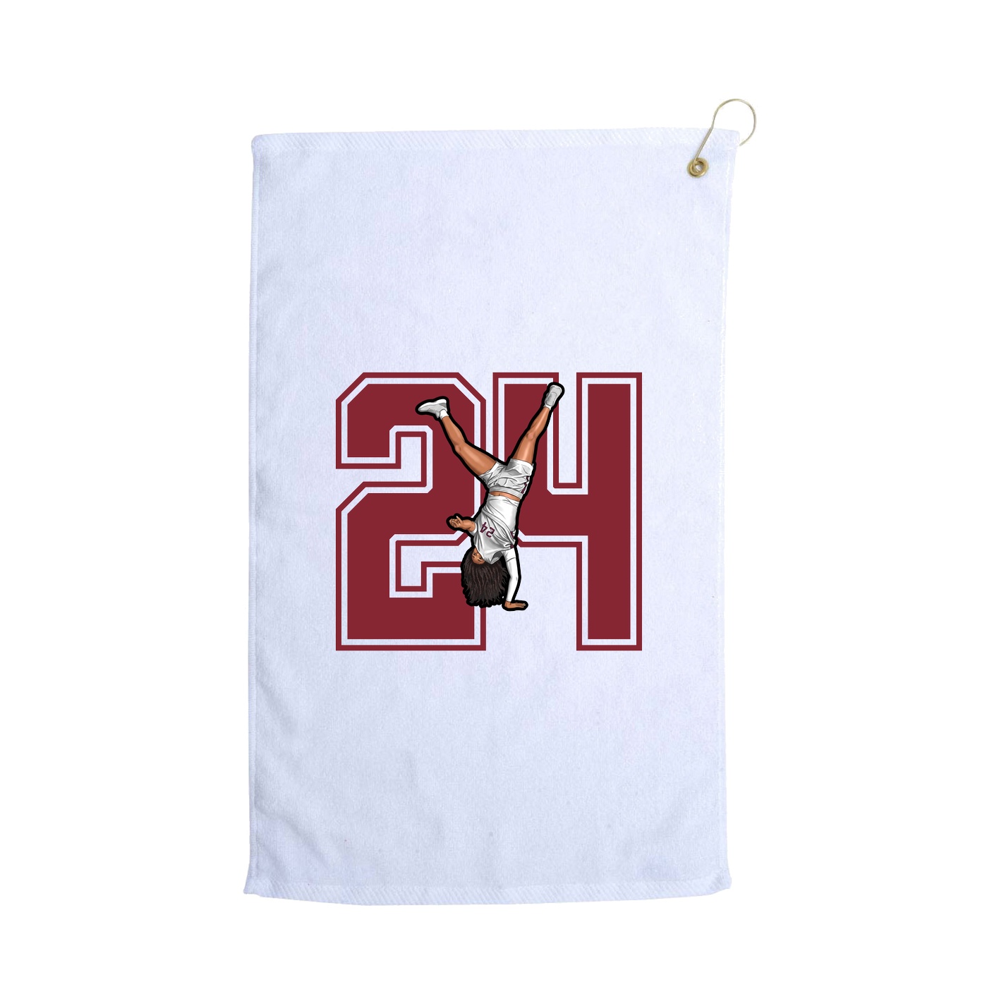 Golf Towel — Number in White