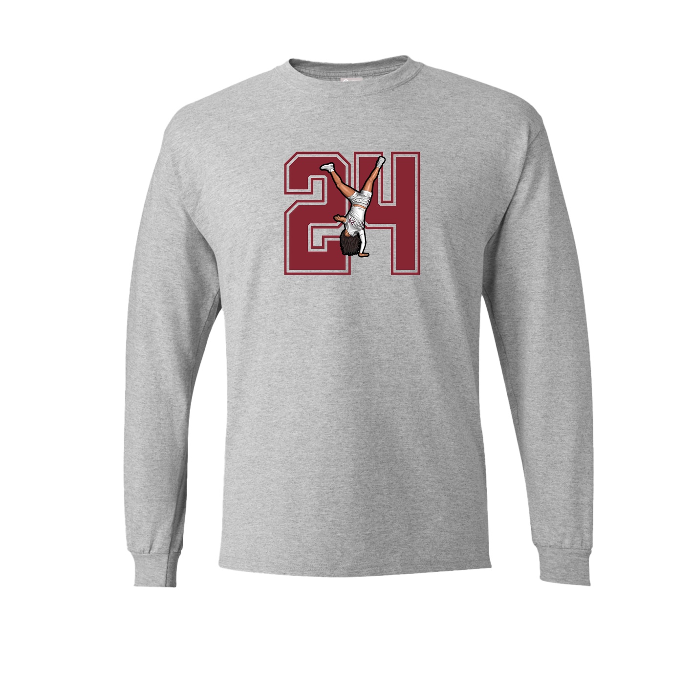 Long Sleeve Tee — Number in Grey