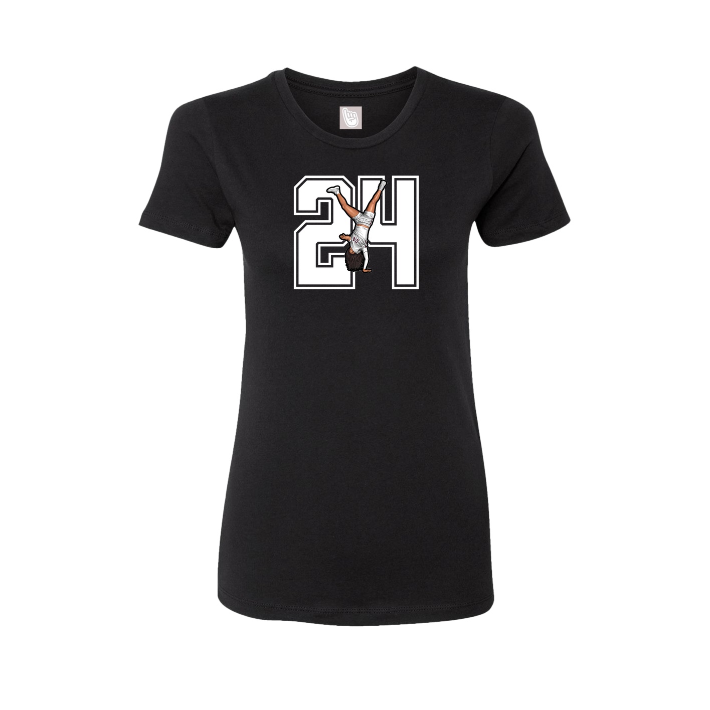 Womens Tee — Number in Black