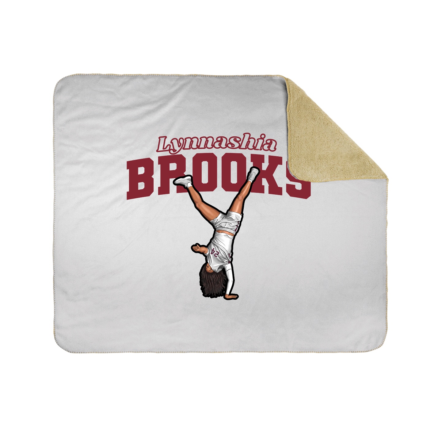 Throw Blanket — Name Arch in White
