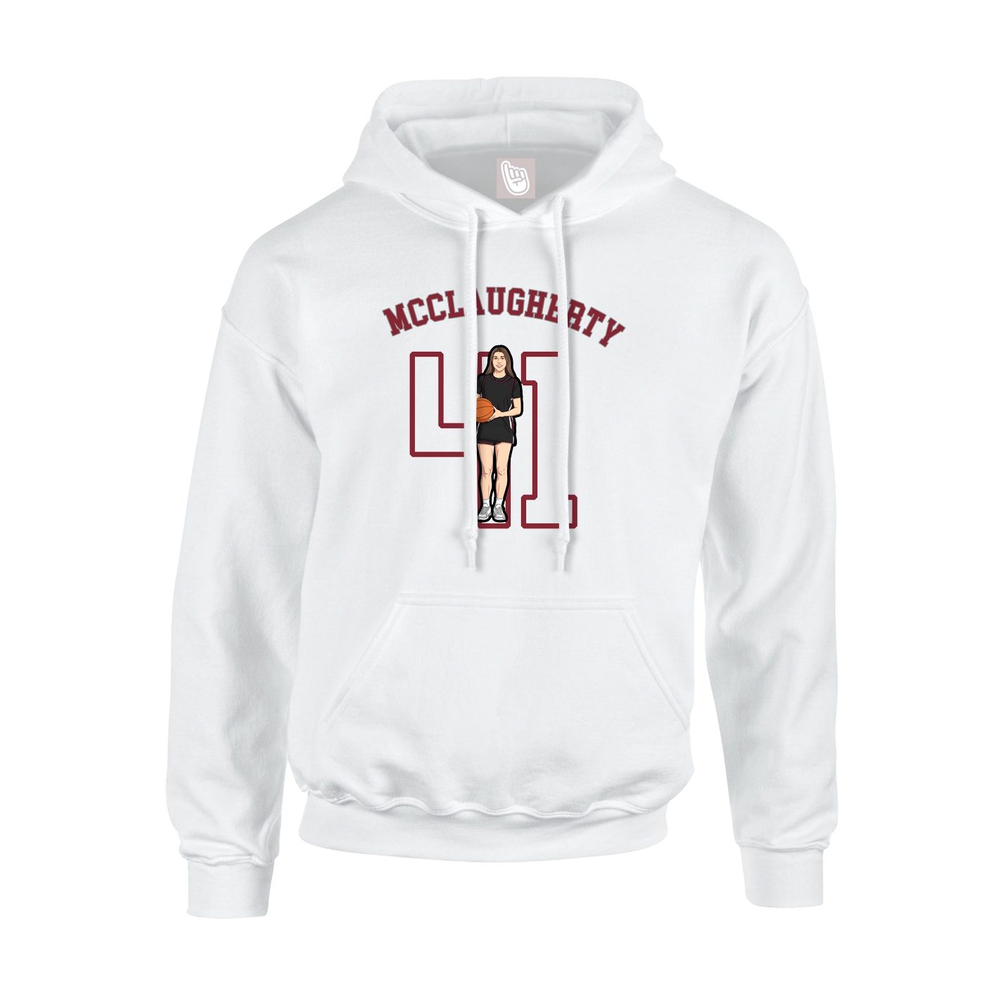 Youth Hoodie — Shirsey Arch in White