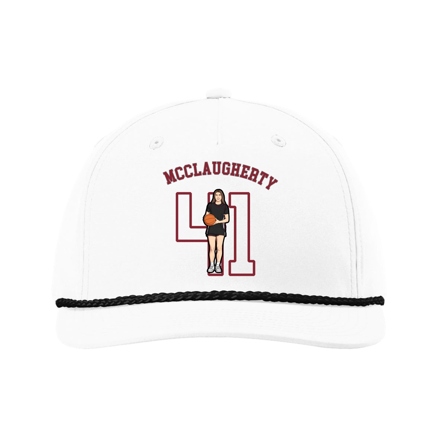 Five-Panel Classic Rope Cap — Shirsey Arch in White