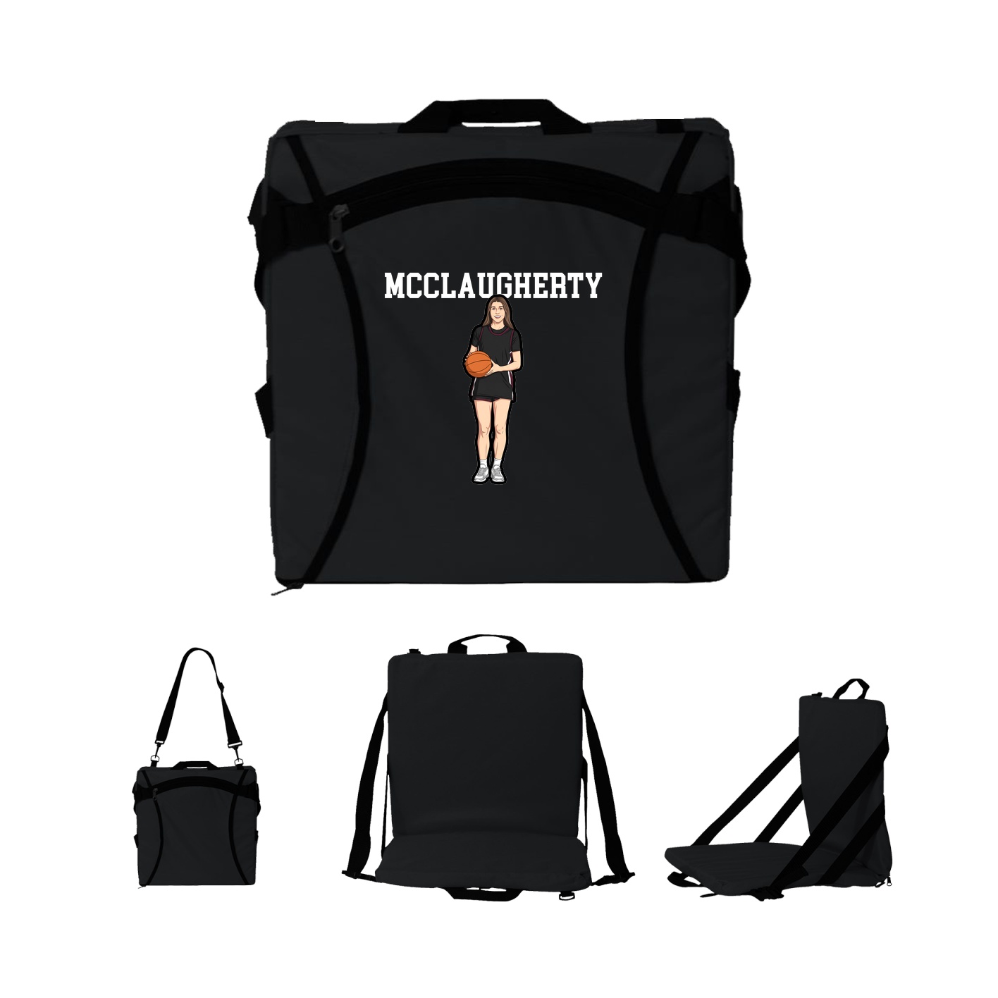 Folding Stadium Seat — Shirsey in Black