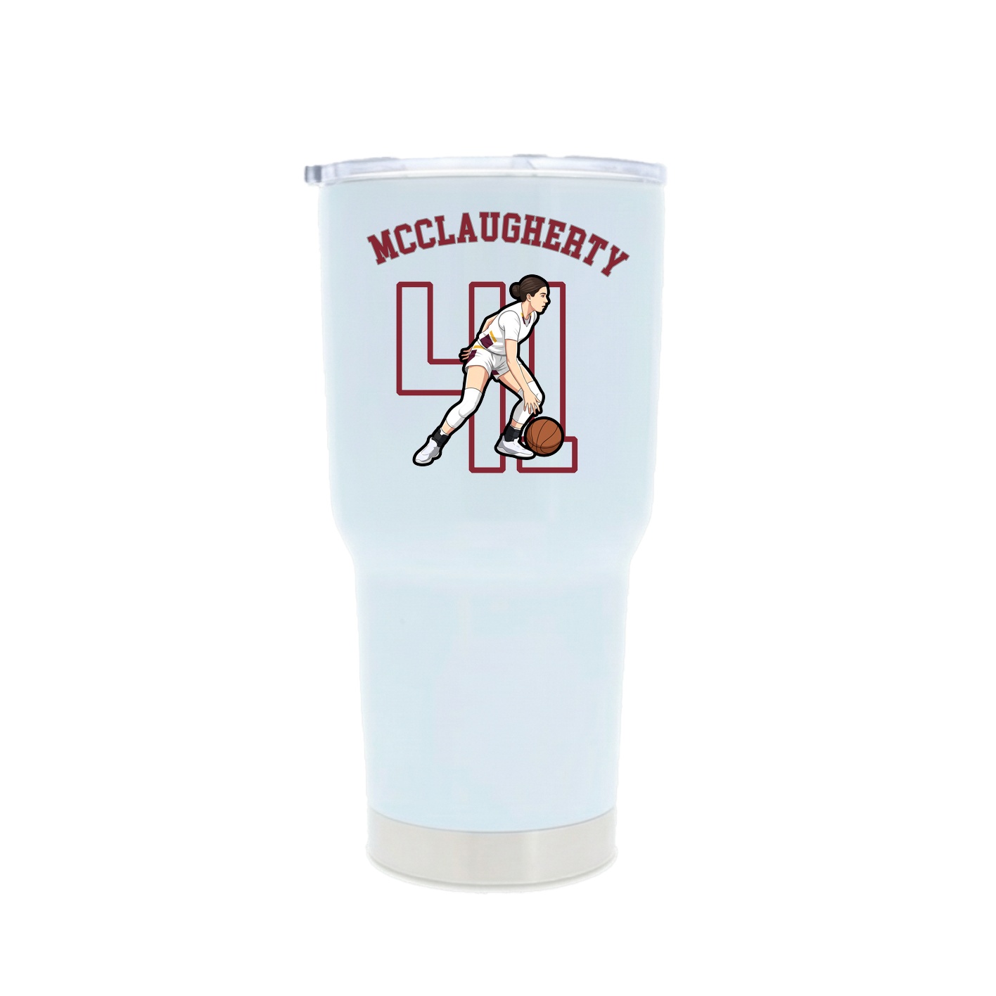 30oz Stainless Steel Tumbler — Shirsey Arch in White