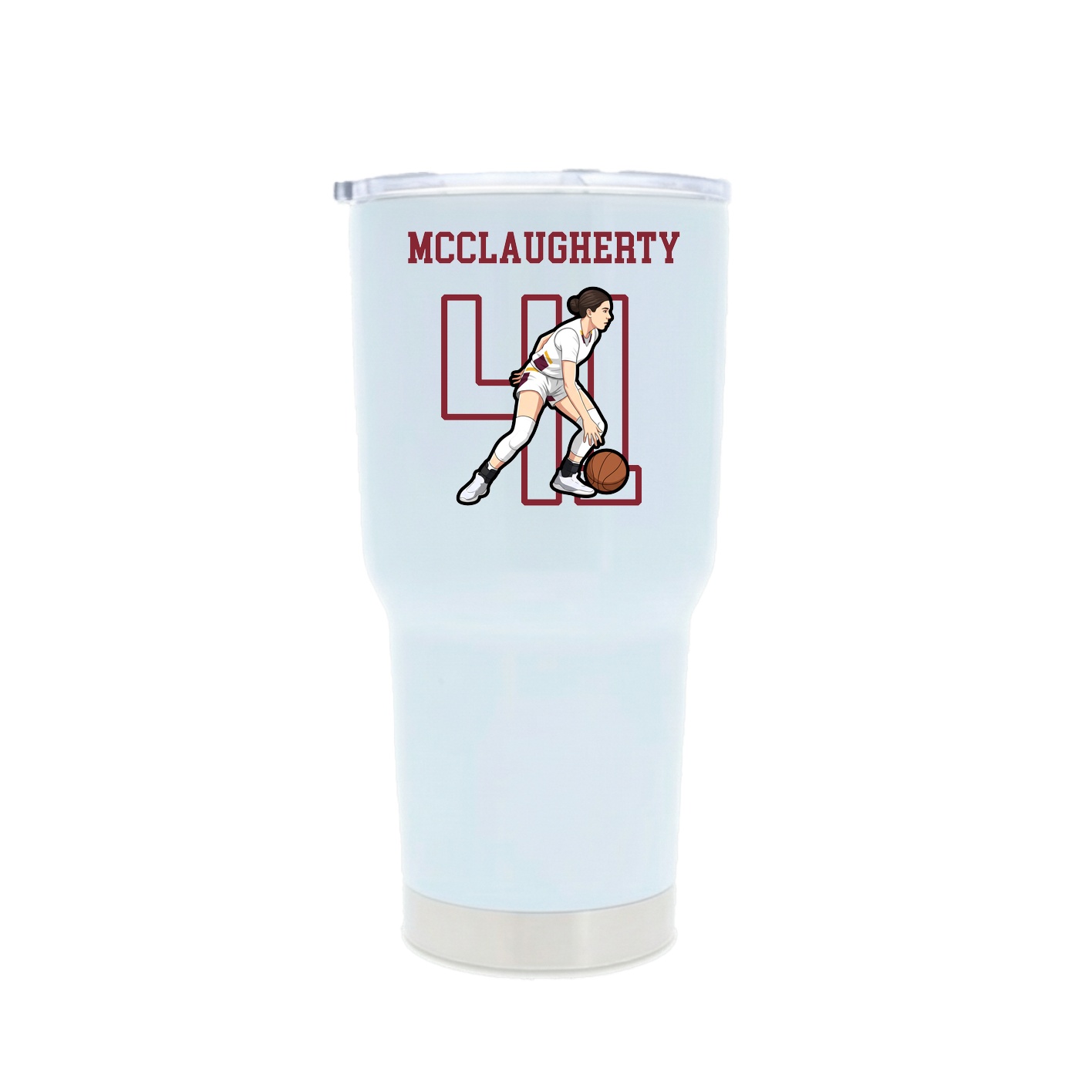 30oz Stainless Steel Tumbler — Shirsey in White