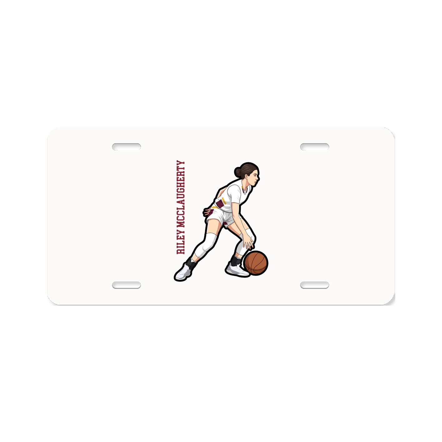 License Plate — Name Vertical in Classic