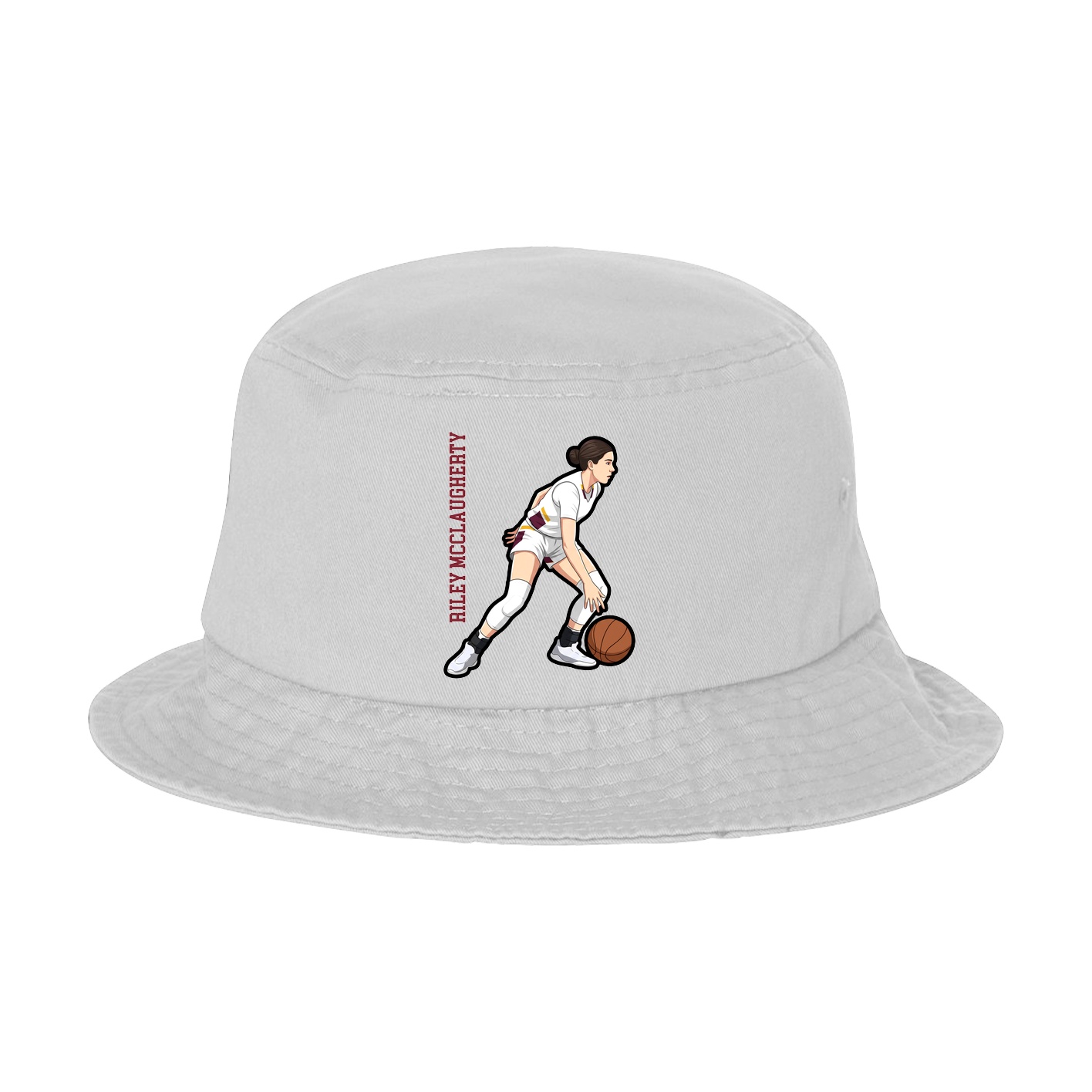 Bucket Cap — Name Vertical in White