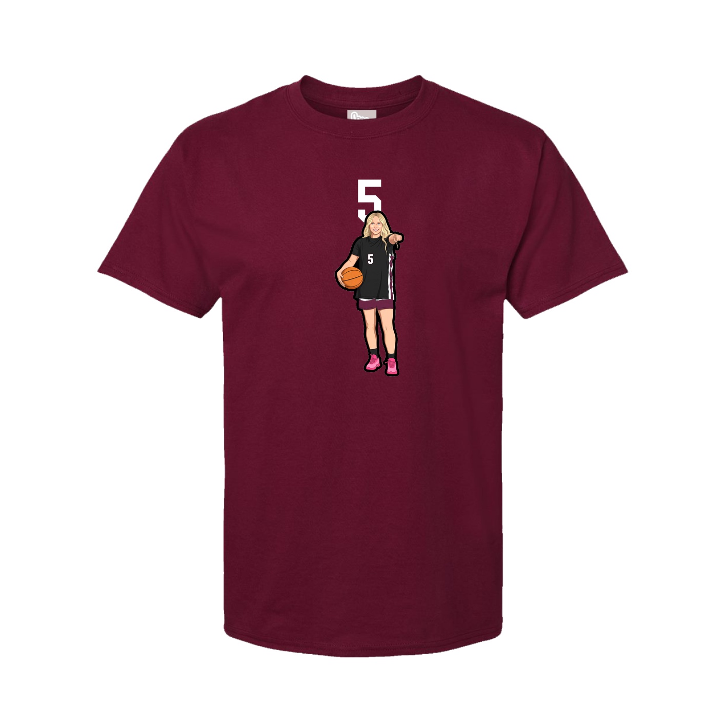 Tee — Number Top in Cardinal