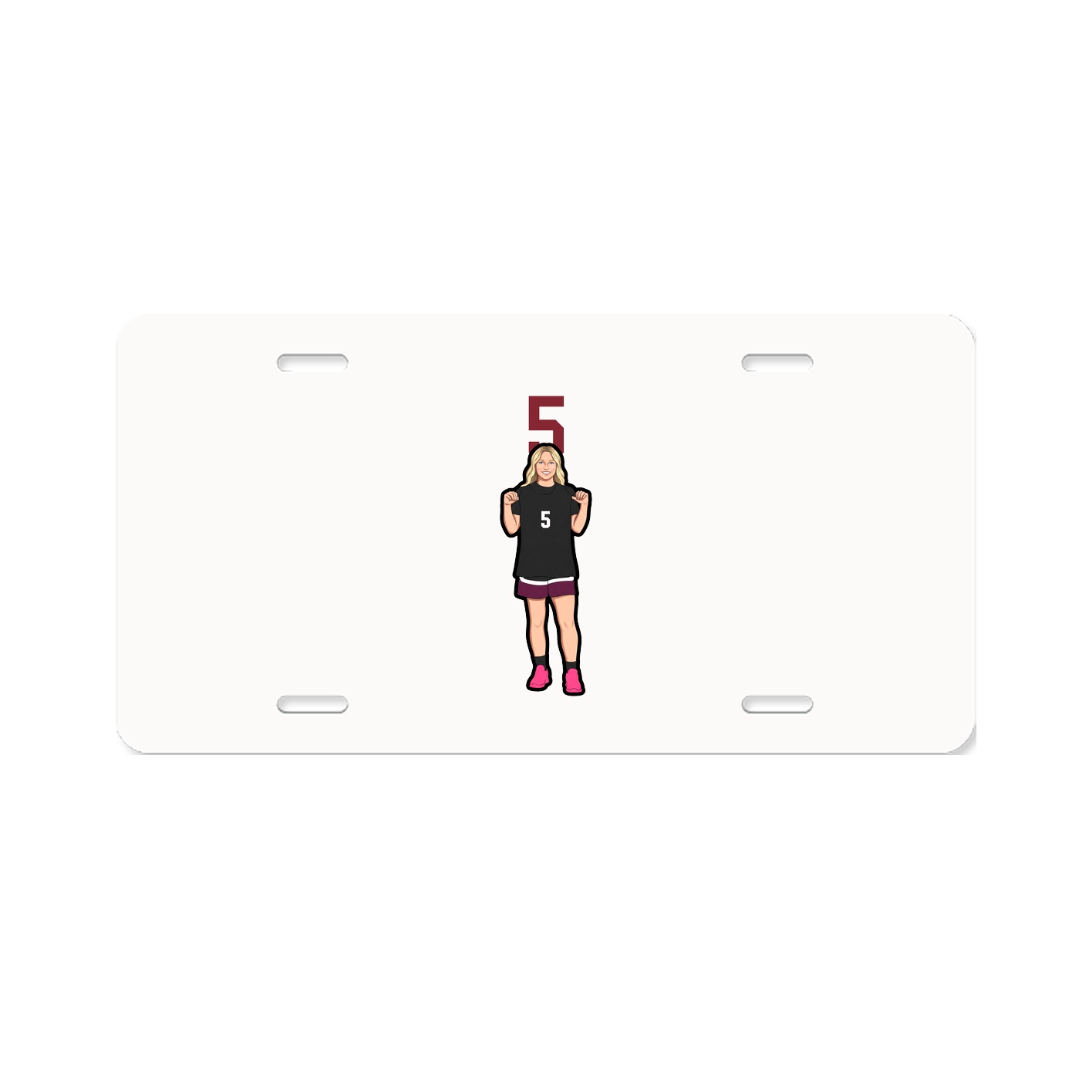 License Plate — Number Top in Classic