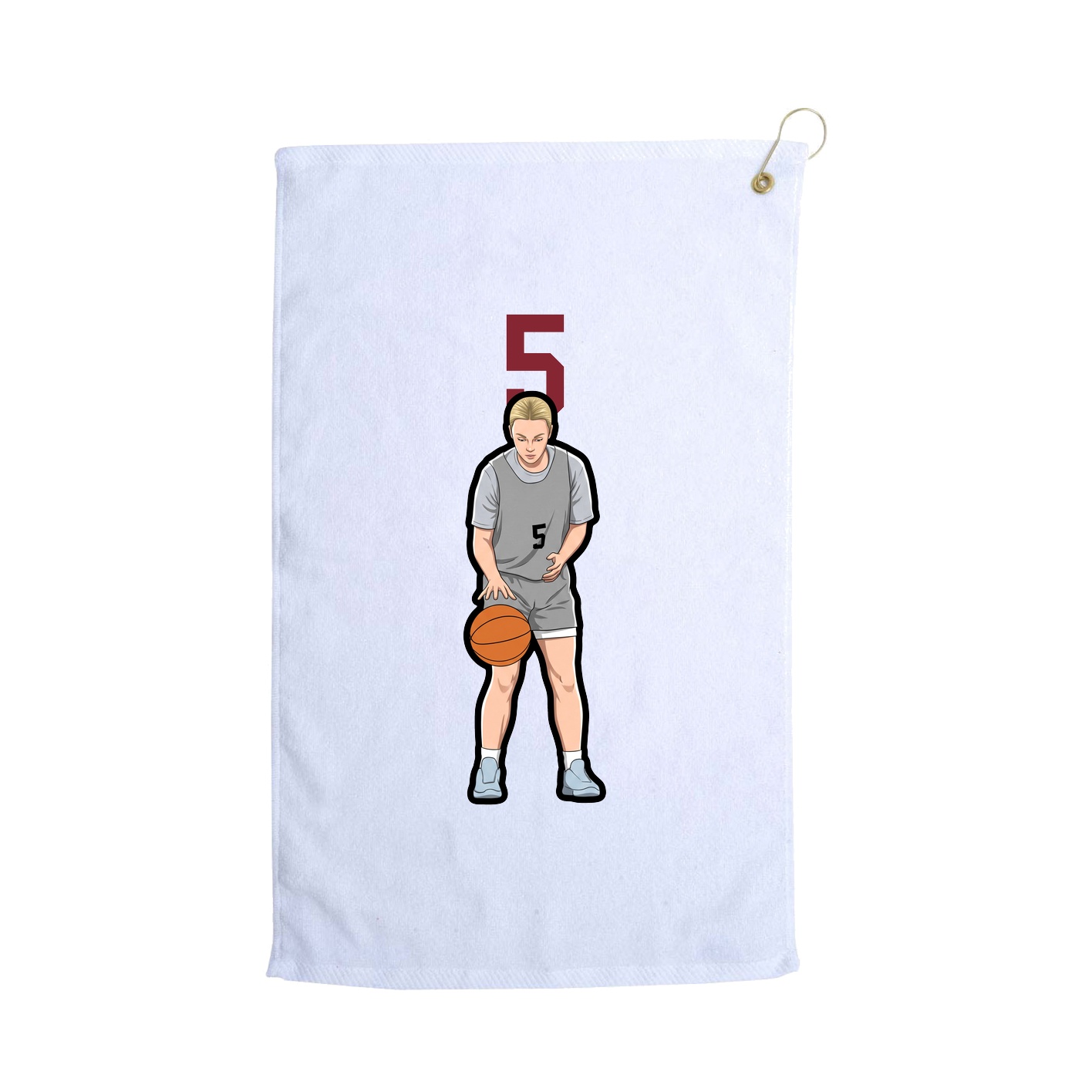 Golf Towel — Number Top in White