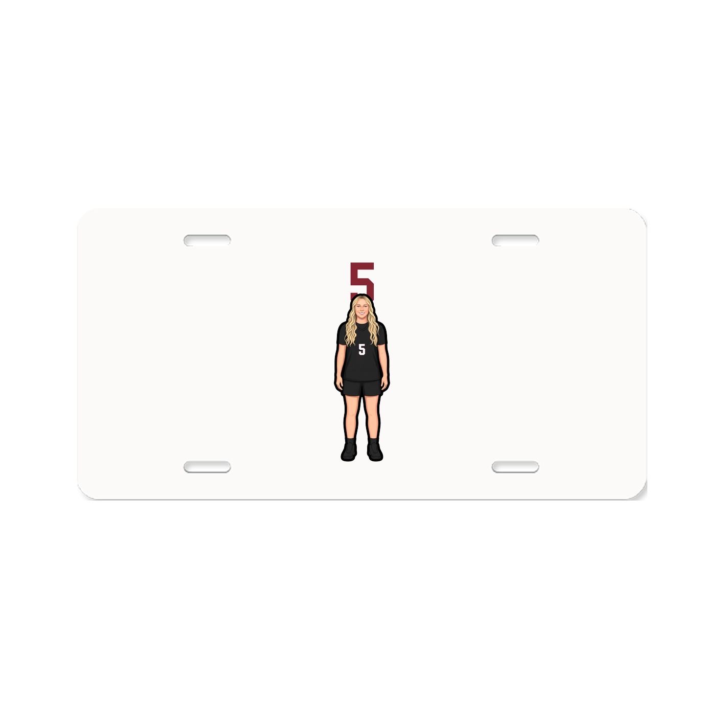 License Plate — Number Top in Classic