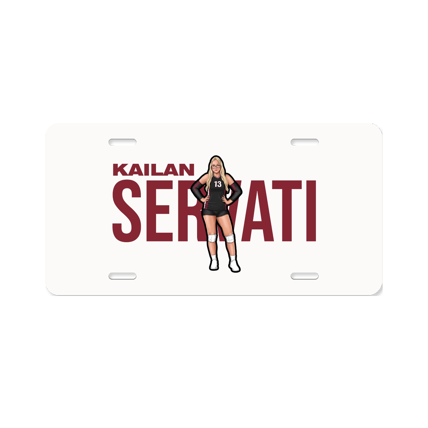 License Plate — Player Name in Classic