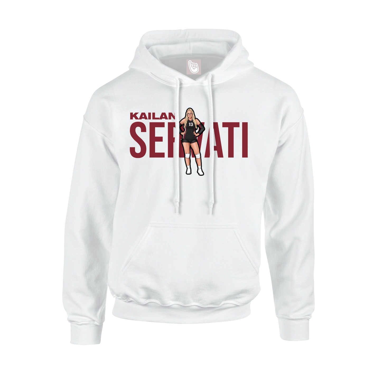Hoodie — Player Name in White
