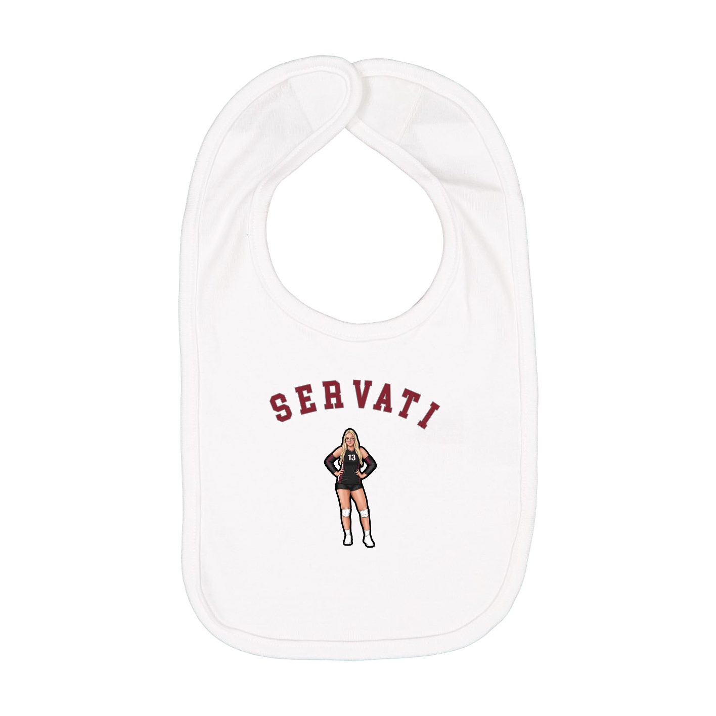 Infant Bib — Shirsey Arch in White