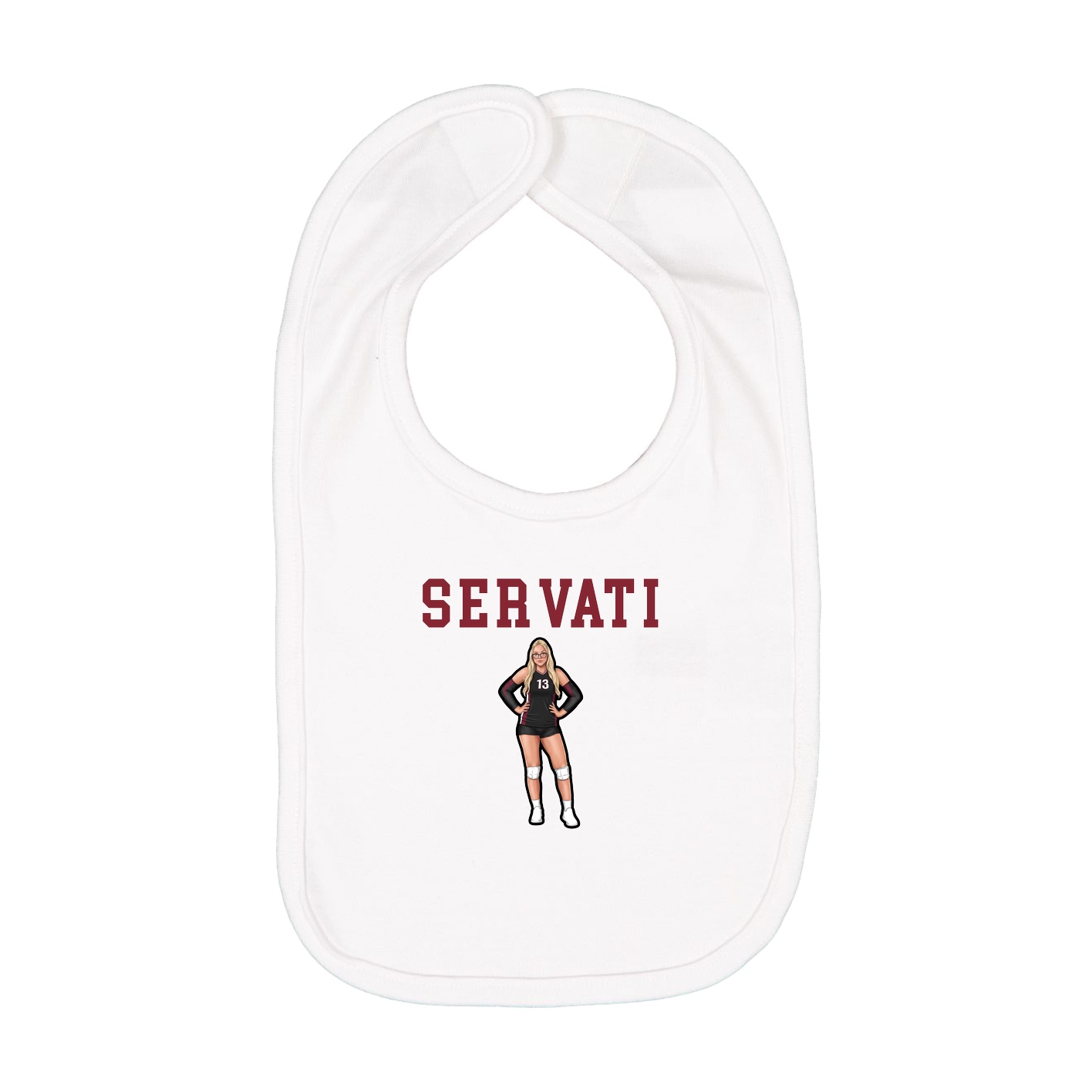 Infant Bib — Shirsey in White
