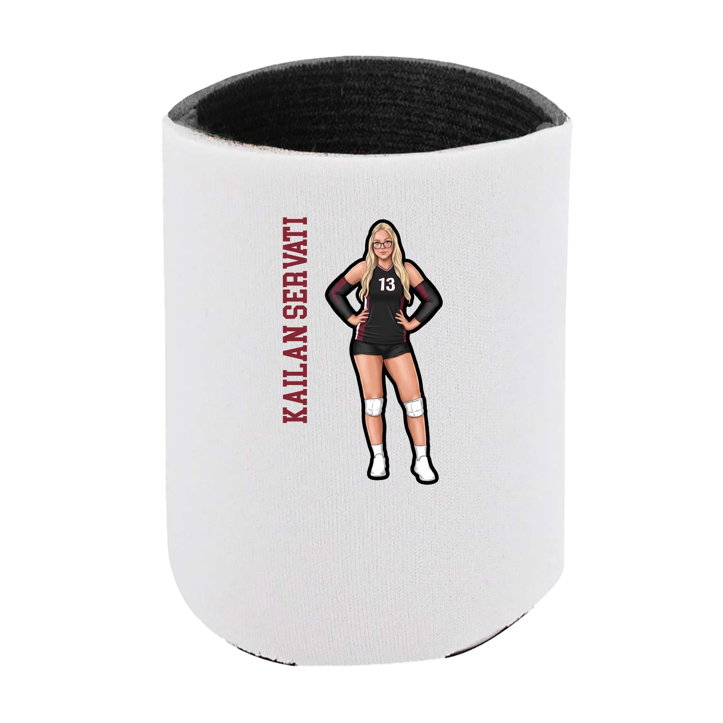 Can Holder — Name Vertical in White