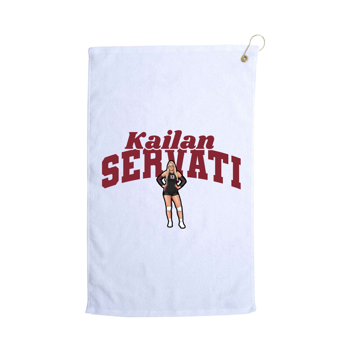 Golf Towel — Signature Arch in White
