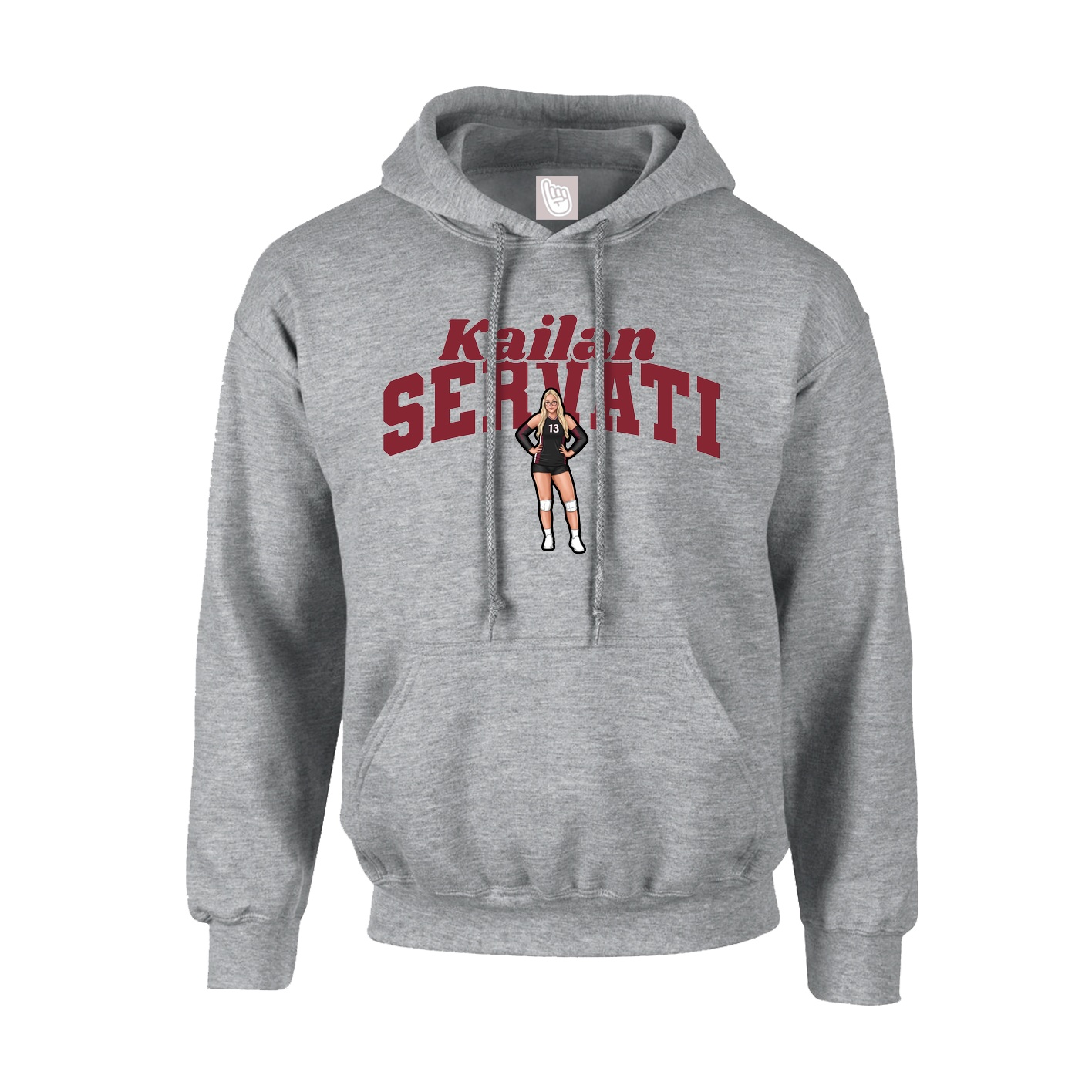 Youth Hoodie — Signature Arch in Grey