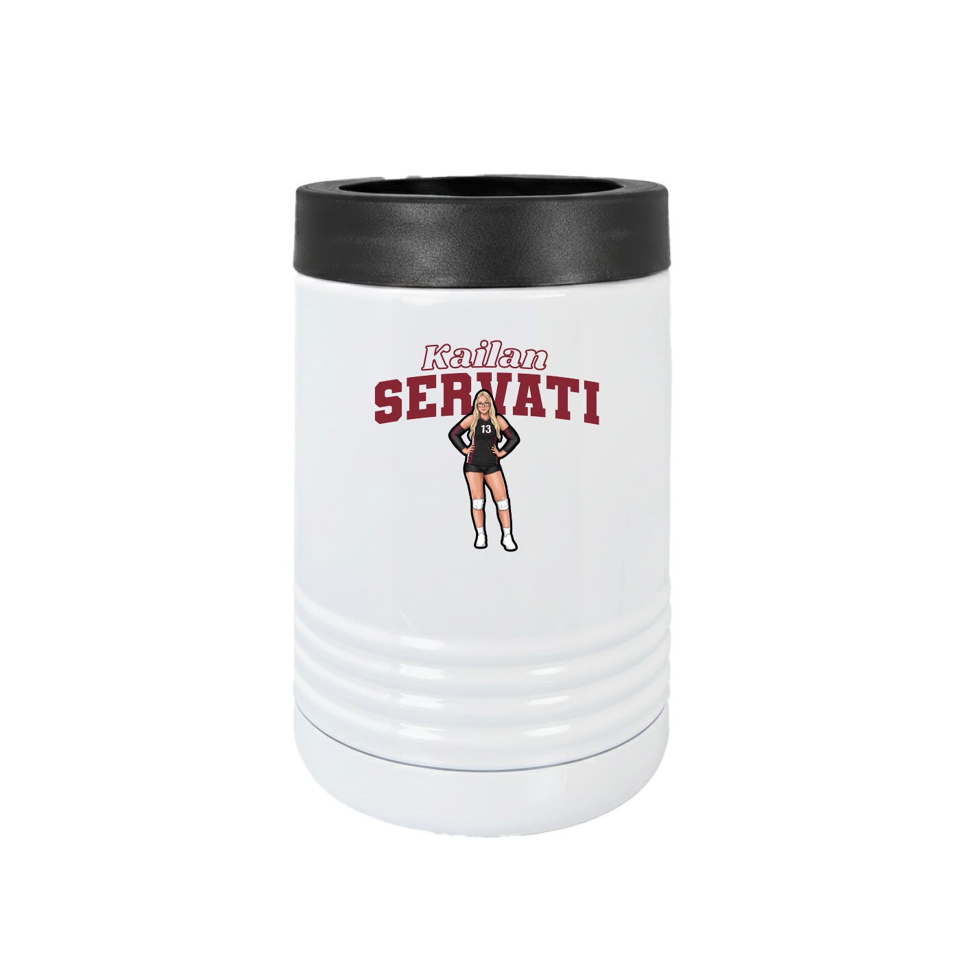 Beverage Holder — Name Arch in White