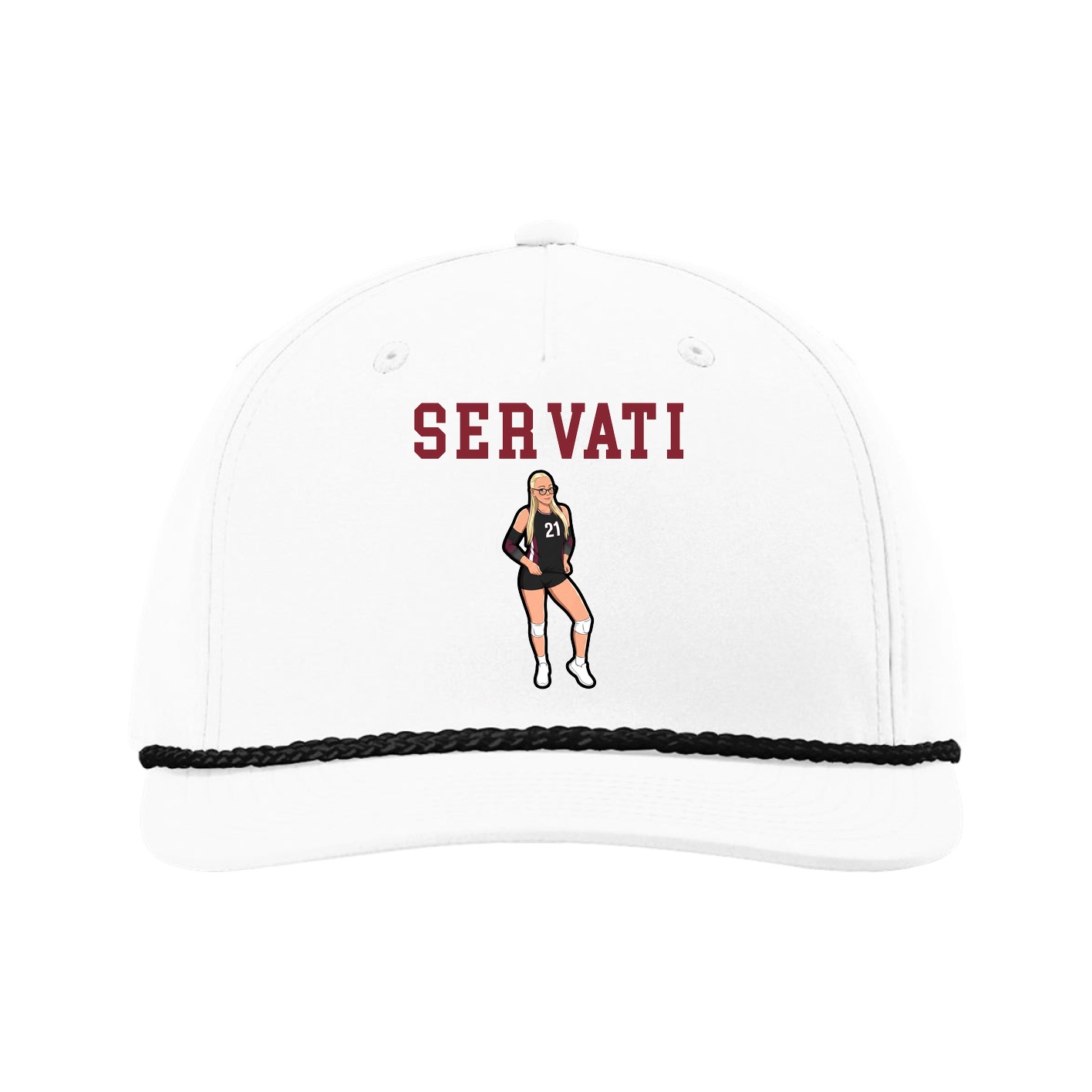 Five-Panel Classic Rope Cap — Shirsey in White