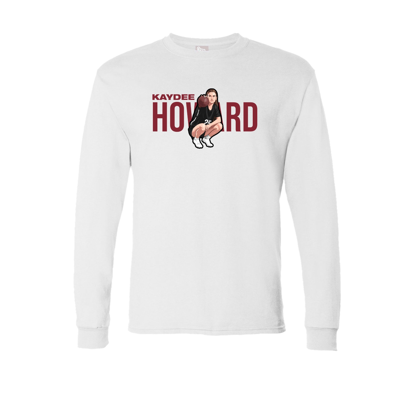 Long Sleeve Tee — Player Name in White