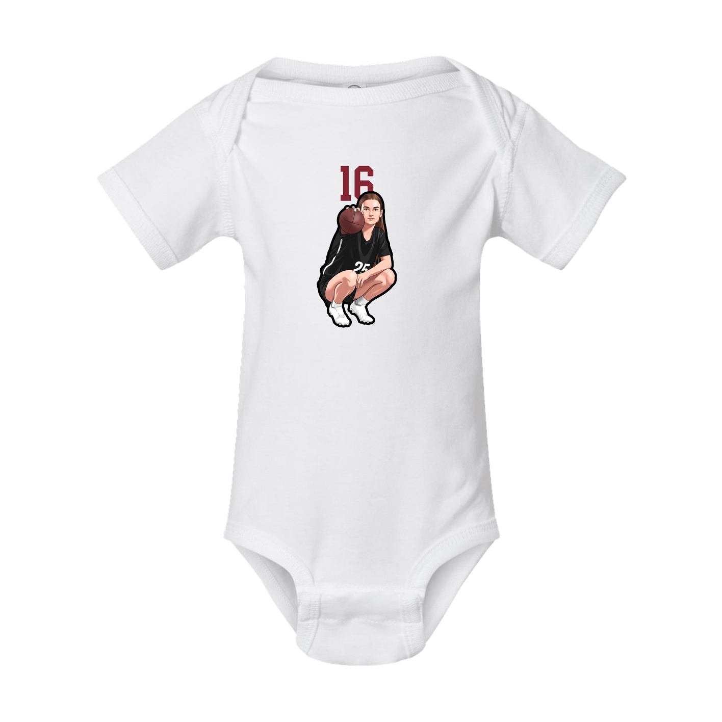 Baby Onesie — Number Top in White