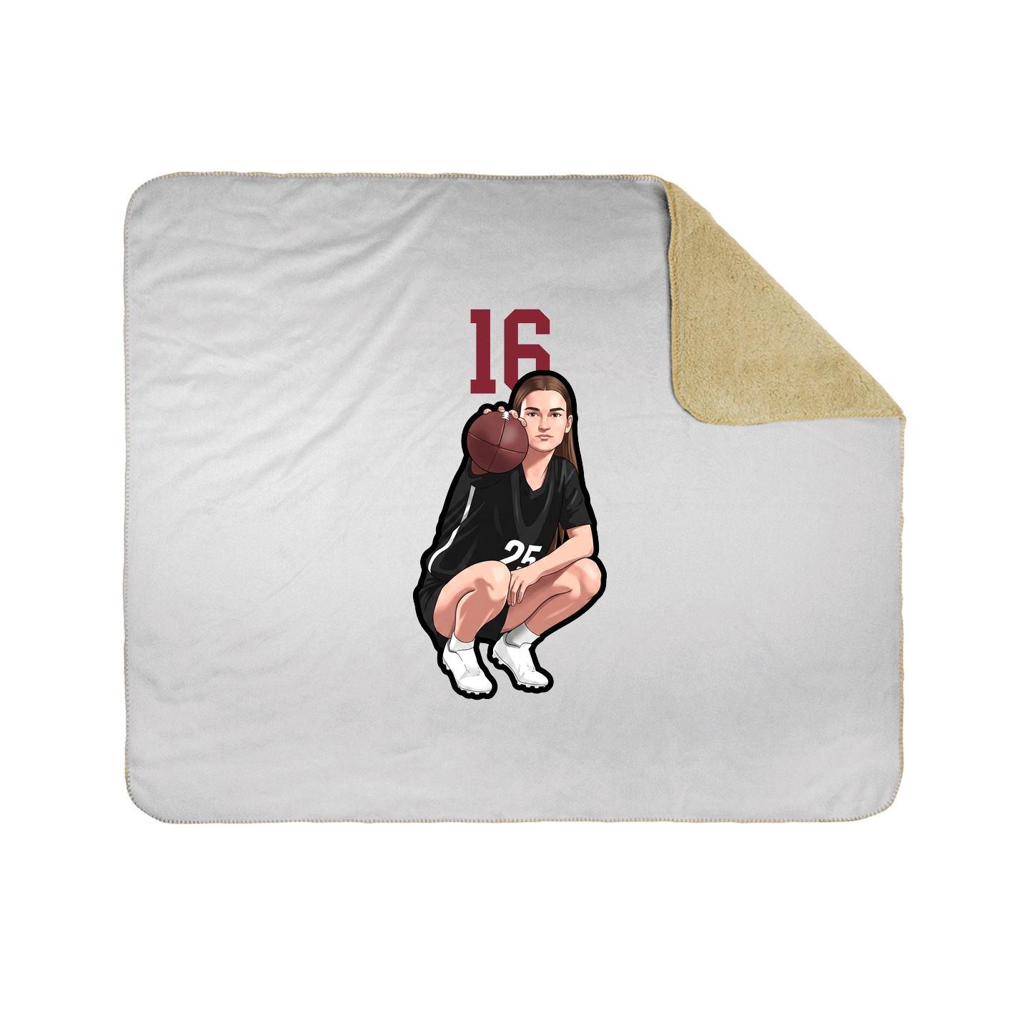 Throw Blanket — Number Top in White