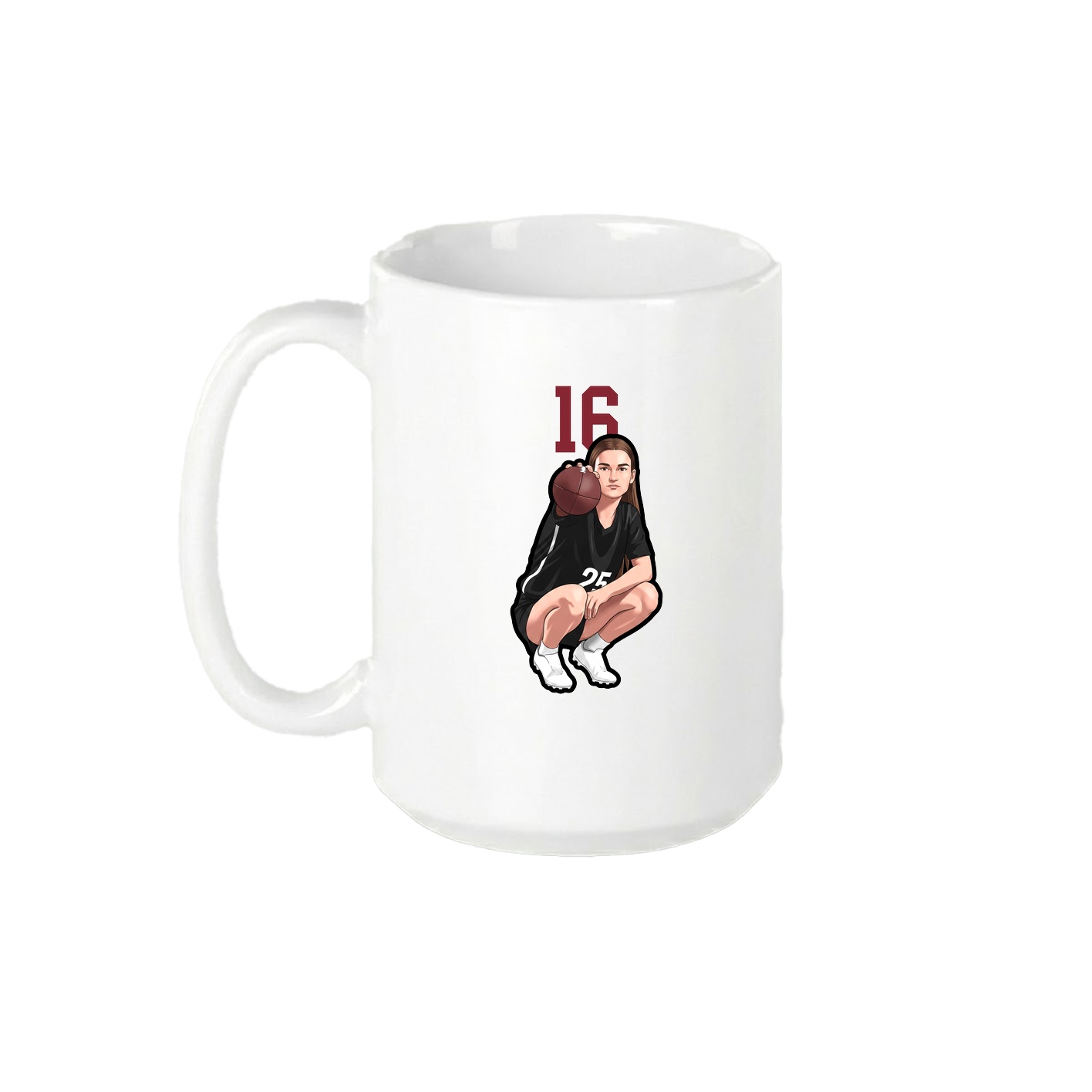 15oz Coffee Mug — Number Top in White