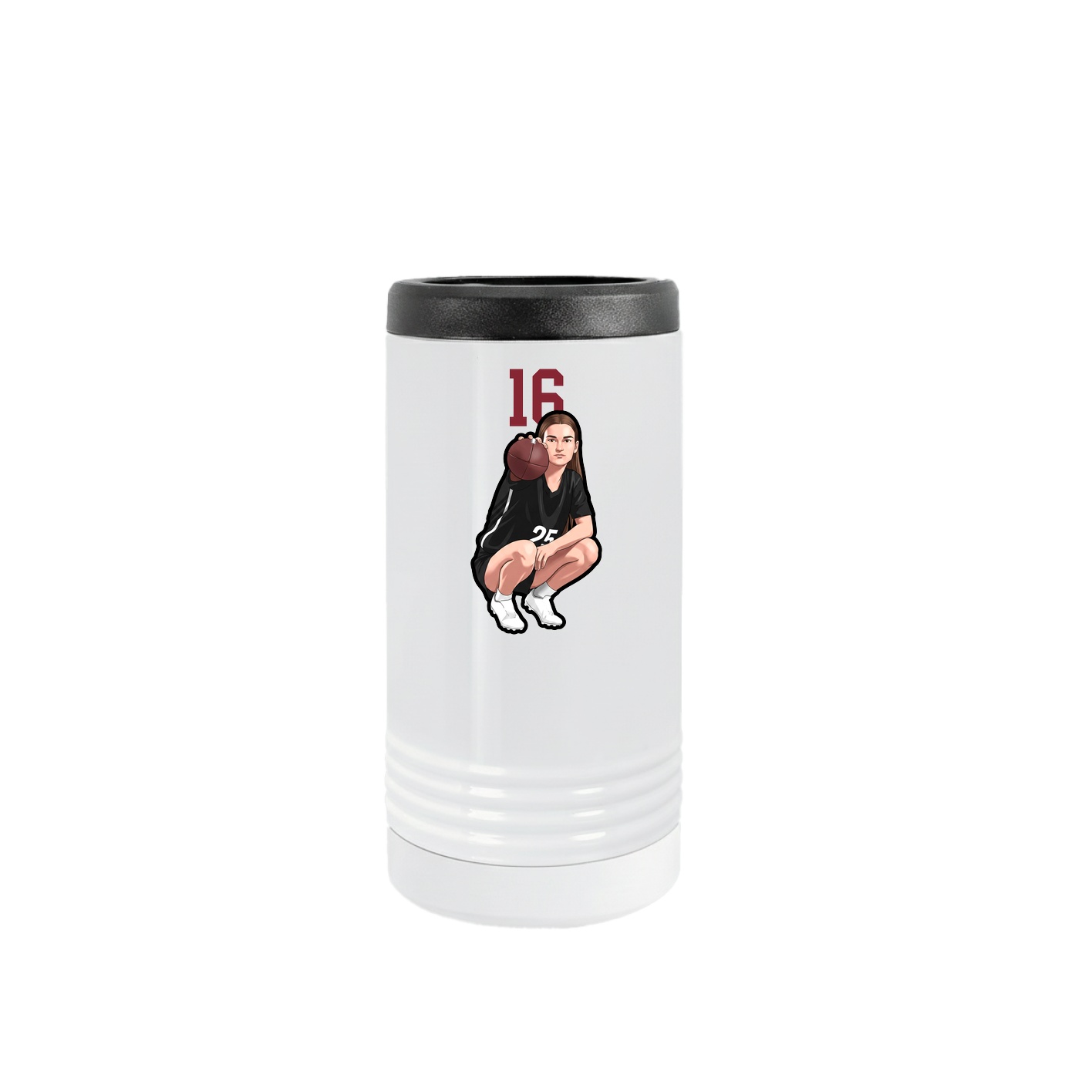 Slim Beverage Holder — Number Top in White
