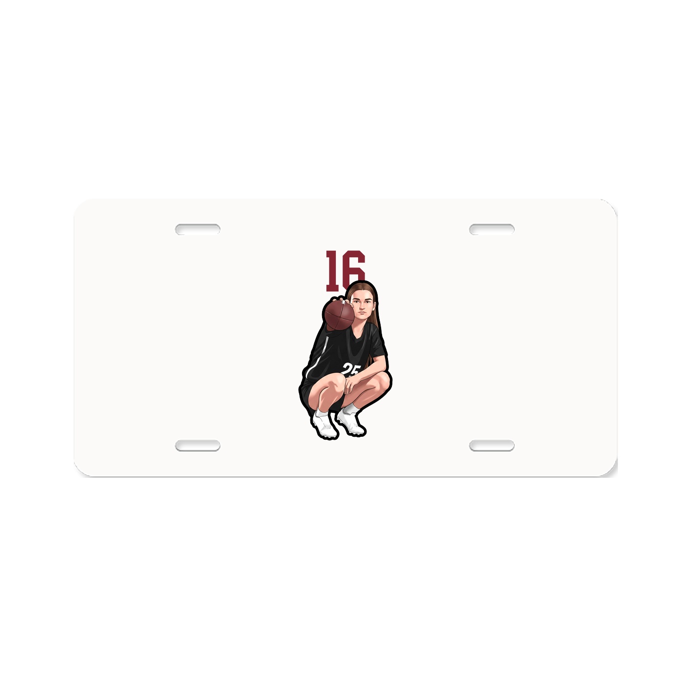 License Plate — Number Top in Classic