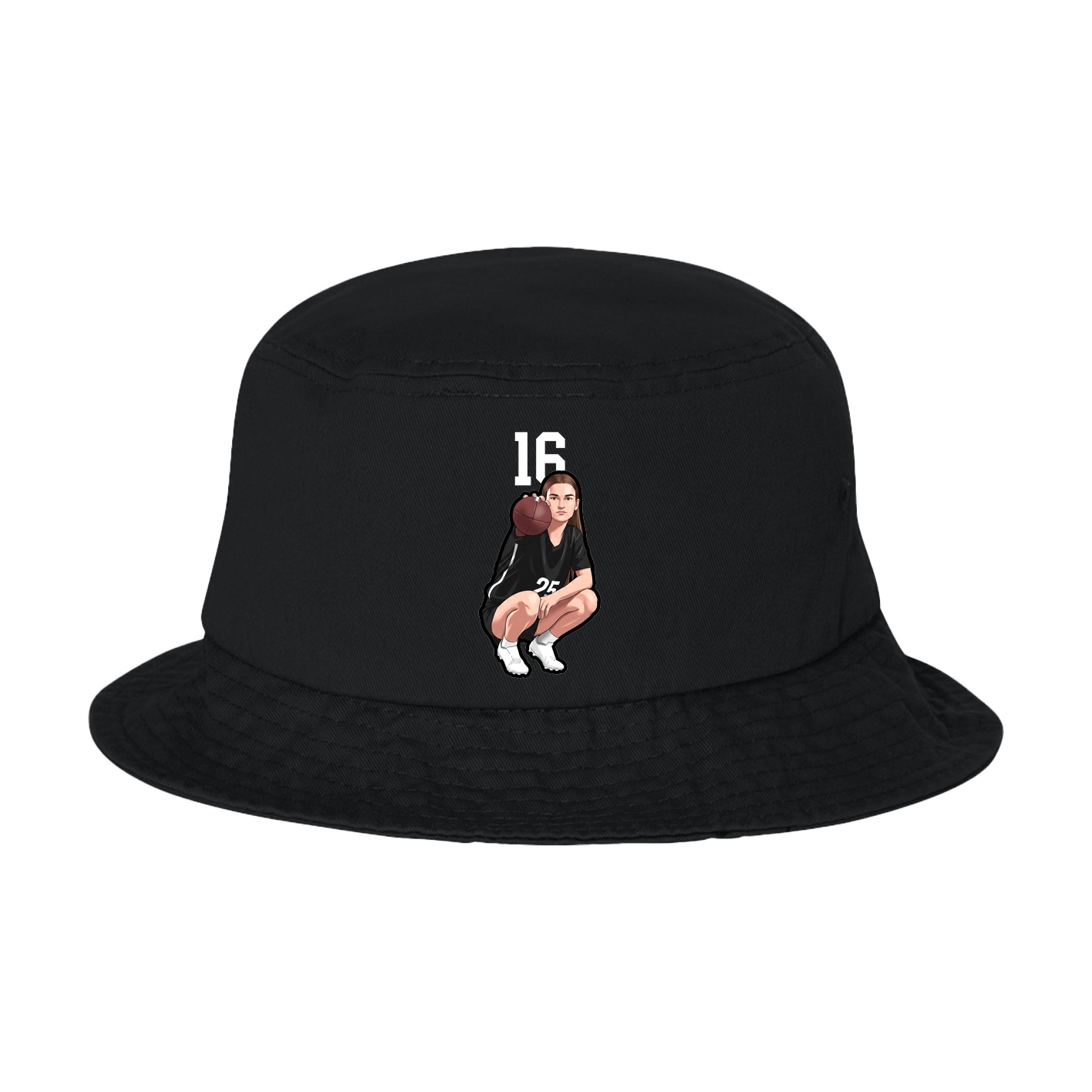 Bucket Cap — Number Top in Black