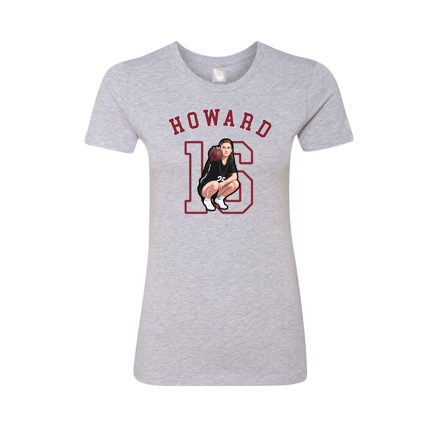 Fitted Women's Tee — Shirsey Arch in Grey