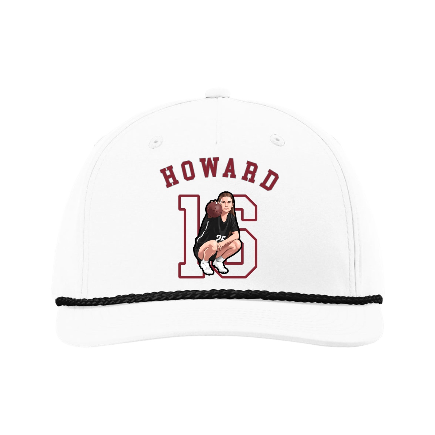 Five-Panel Classic Rope Cap — Shirsey Arch in White