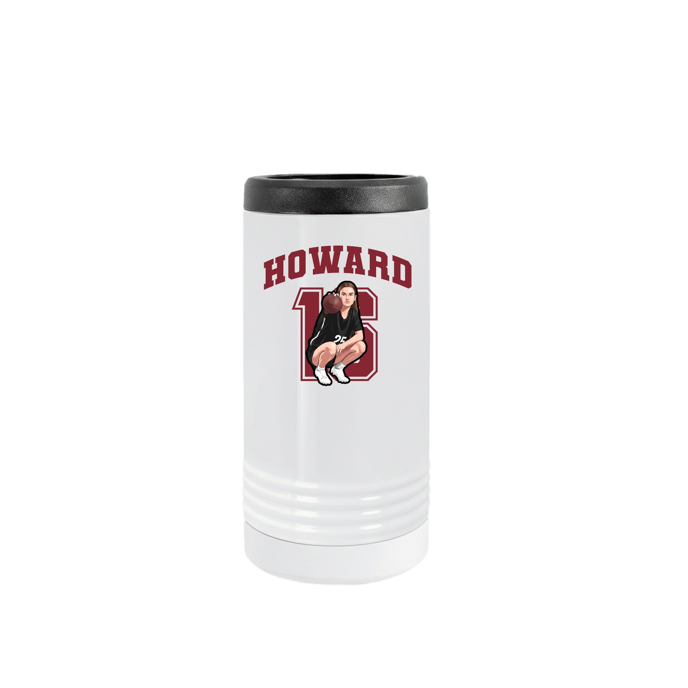 Slim Beverage Holder — Number in White