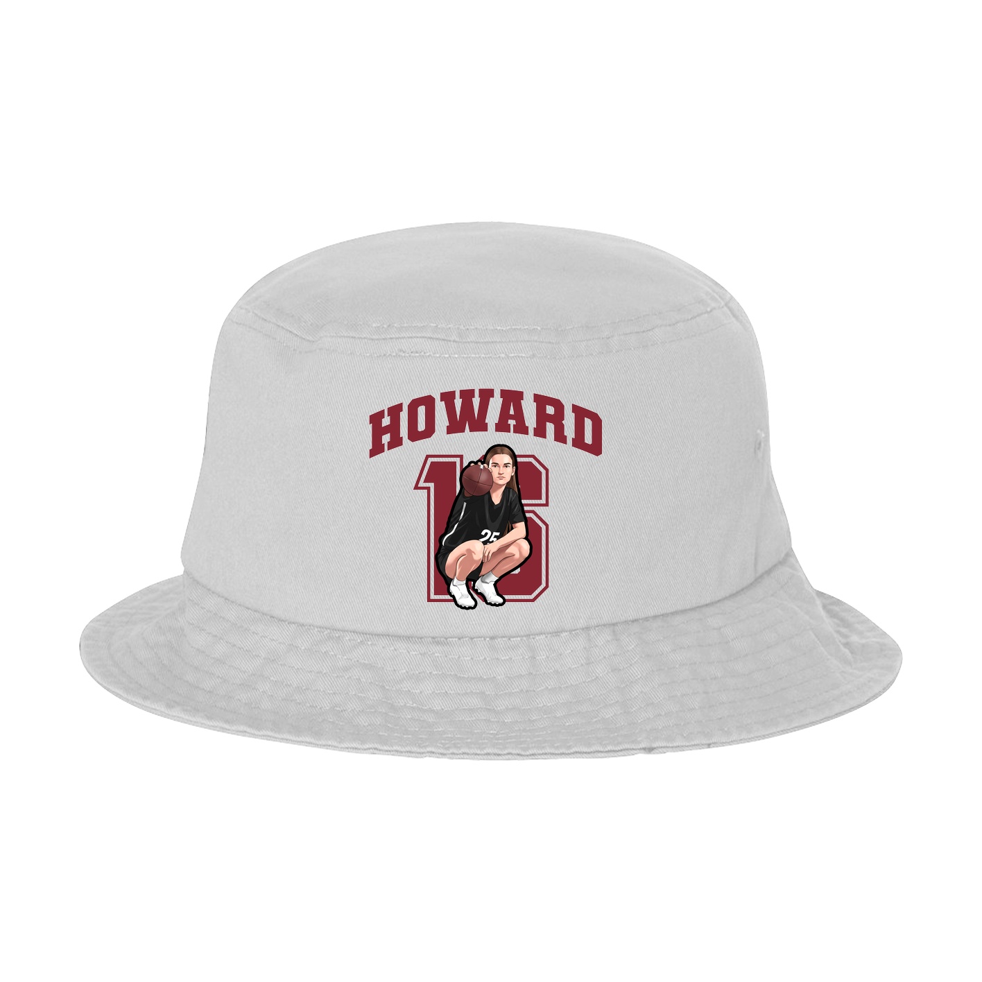 Bucket Cap — Number in White