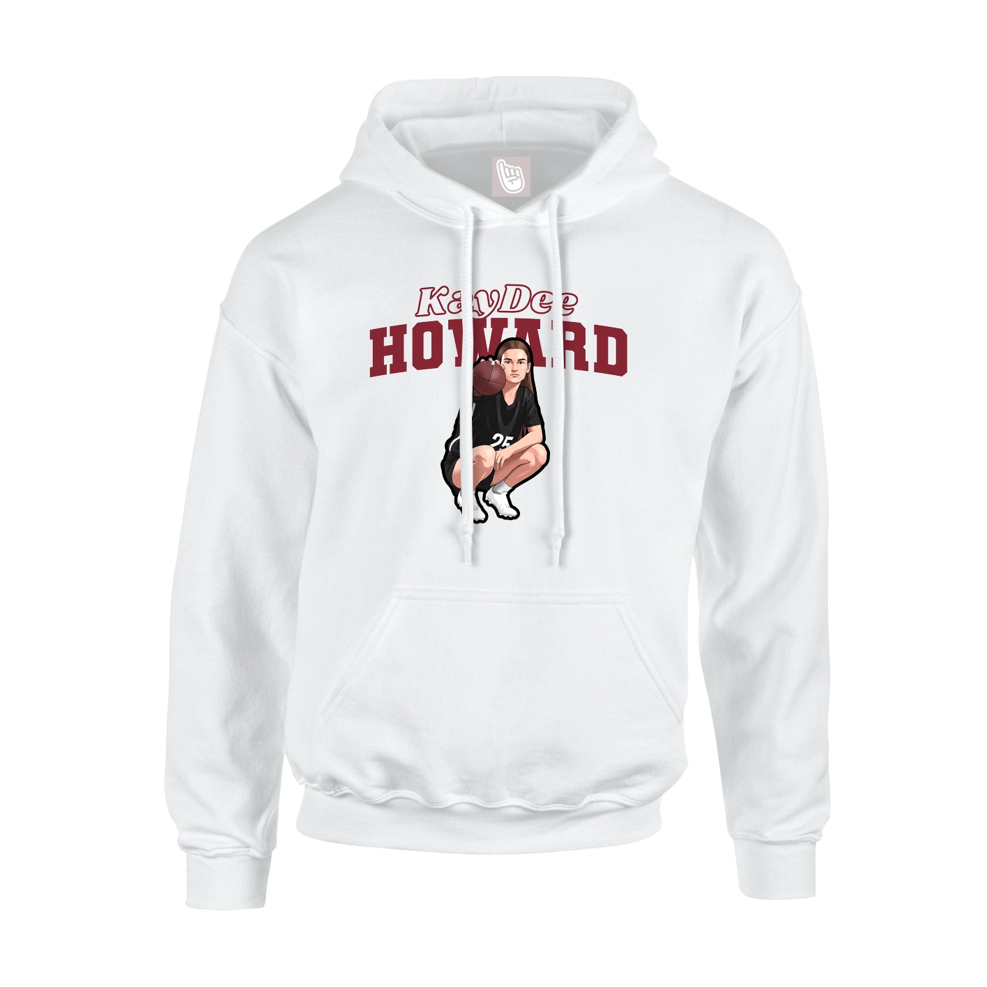 Hoodie — Name Arch in White