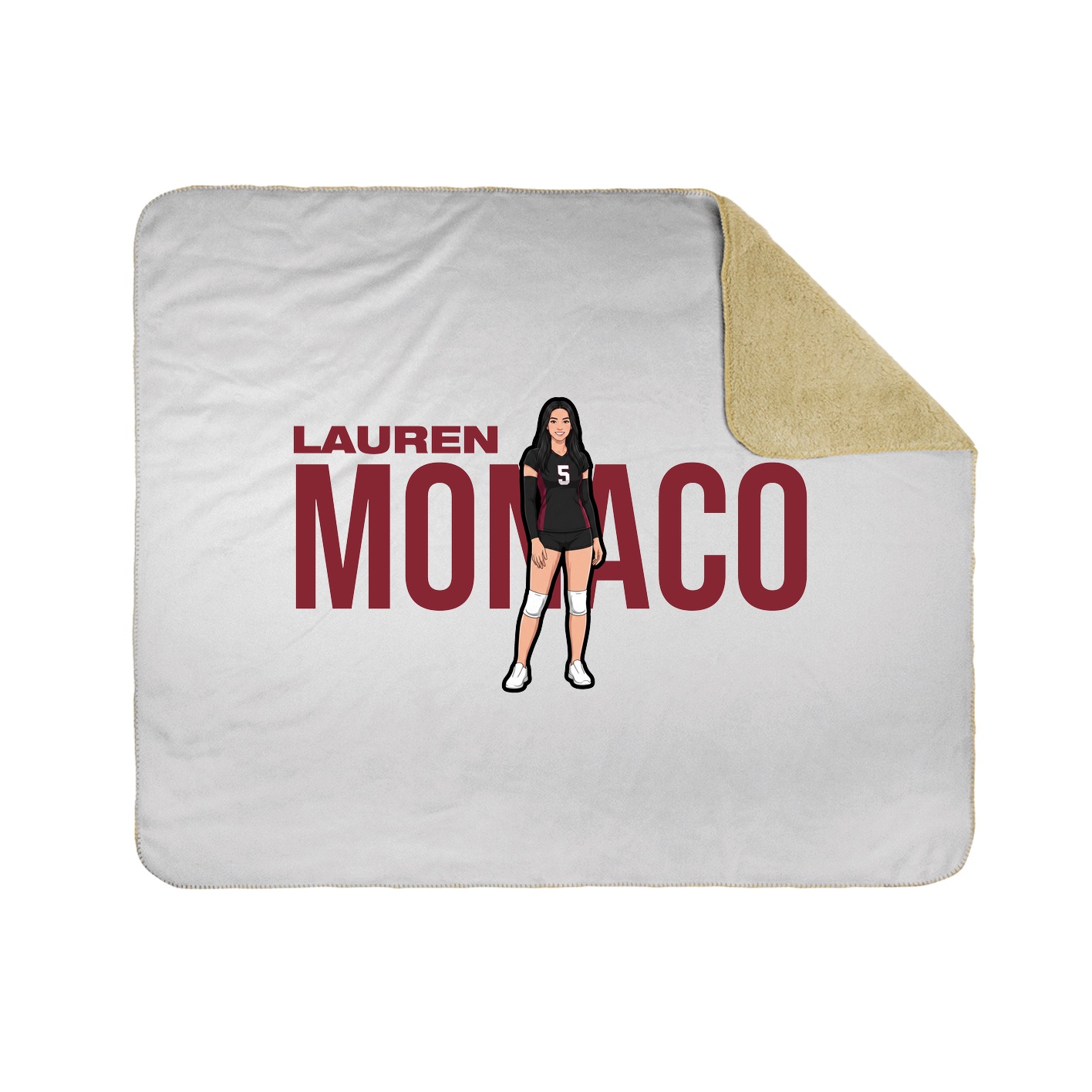 Throw Blanket — Player Name in White